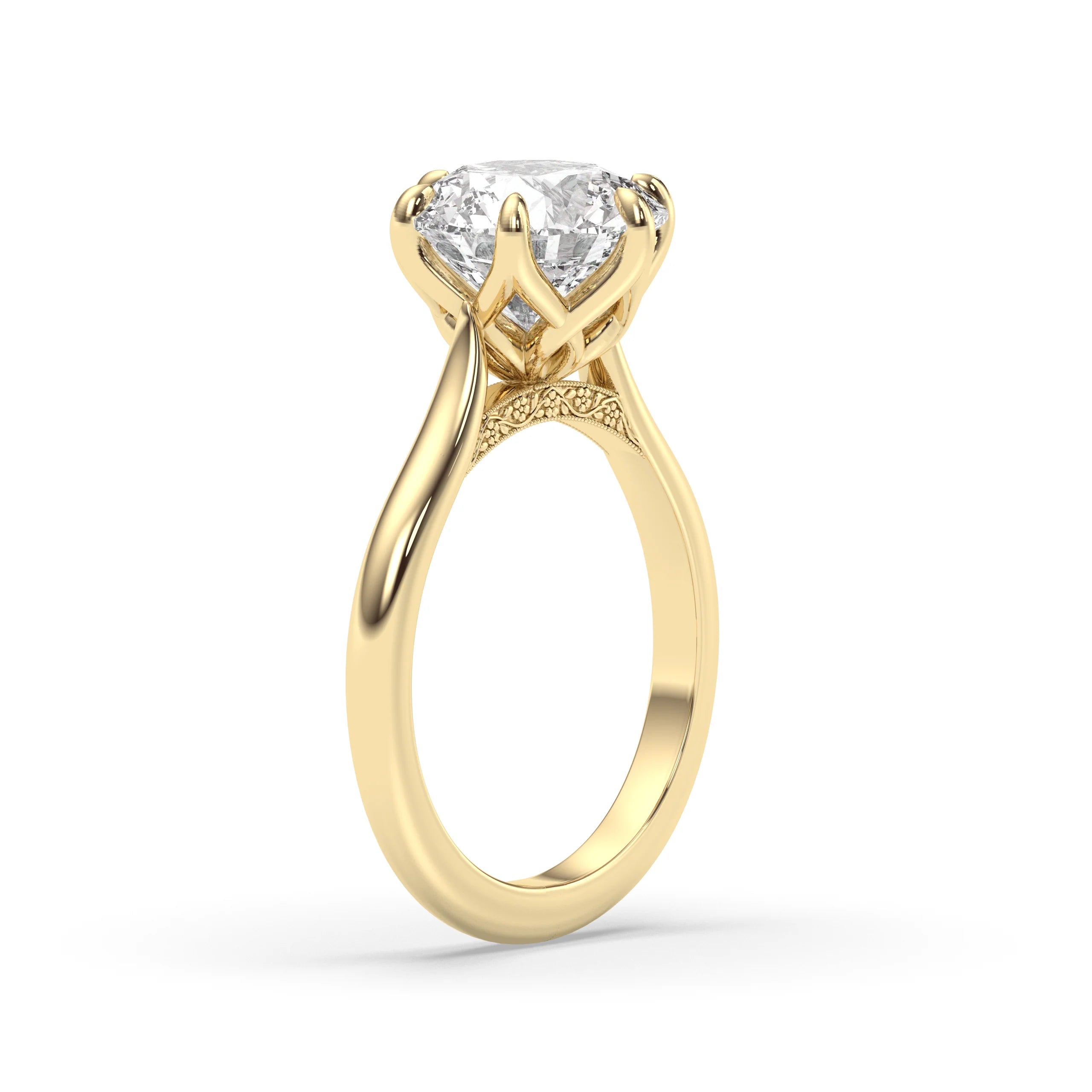 1 Carat Portuguese Cut Lab Diamond Solitaire Ring | ATYANTA JEWELS