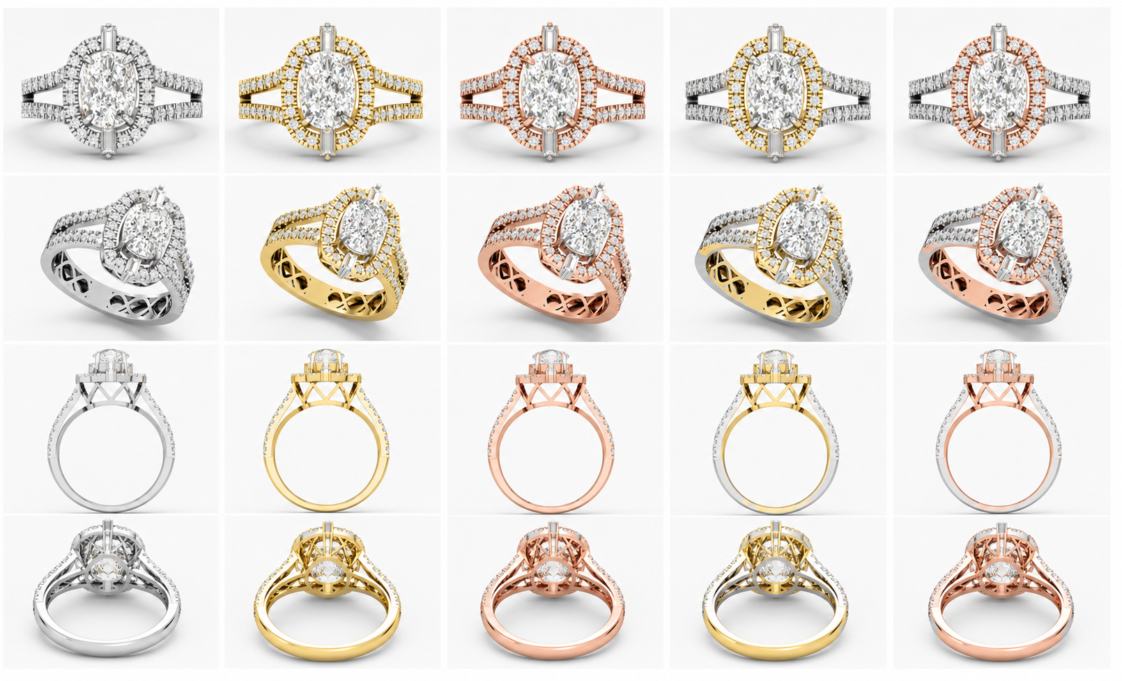 Two-Tone Radiant Cut Lab Grown Diamond Ring | Fine Jewelry