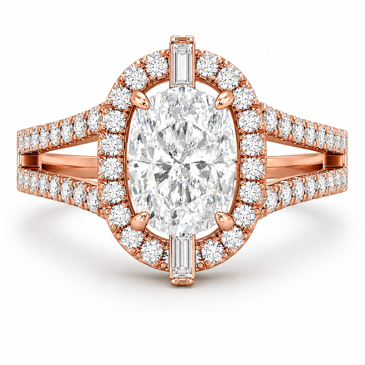 Two-Tone Radiant Cut Lab Grown Diamond Ring | Fine Jewelry