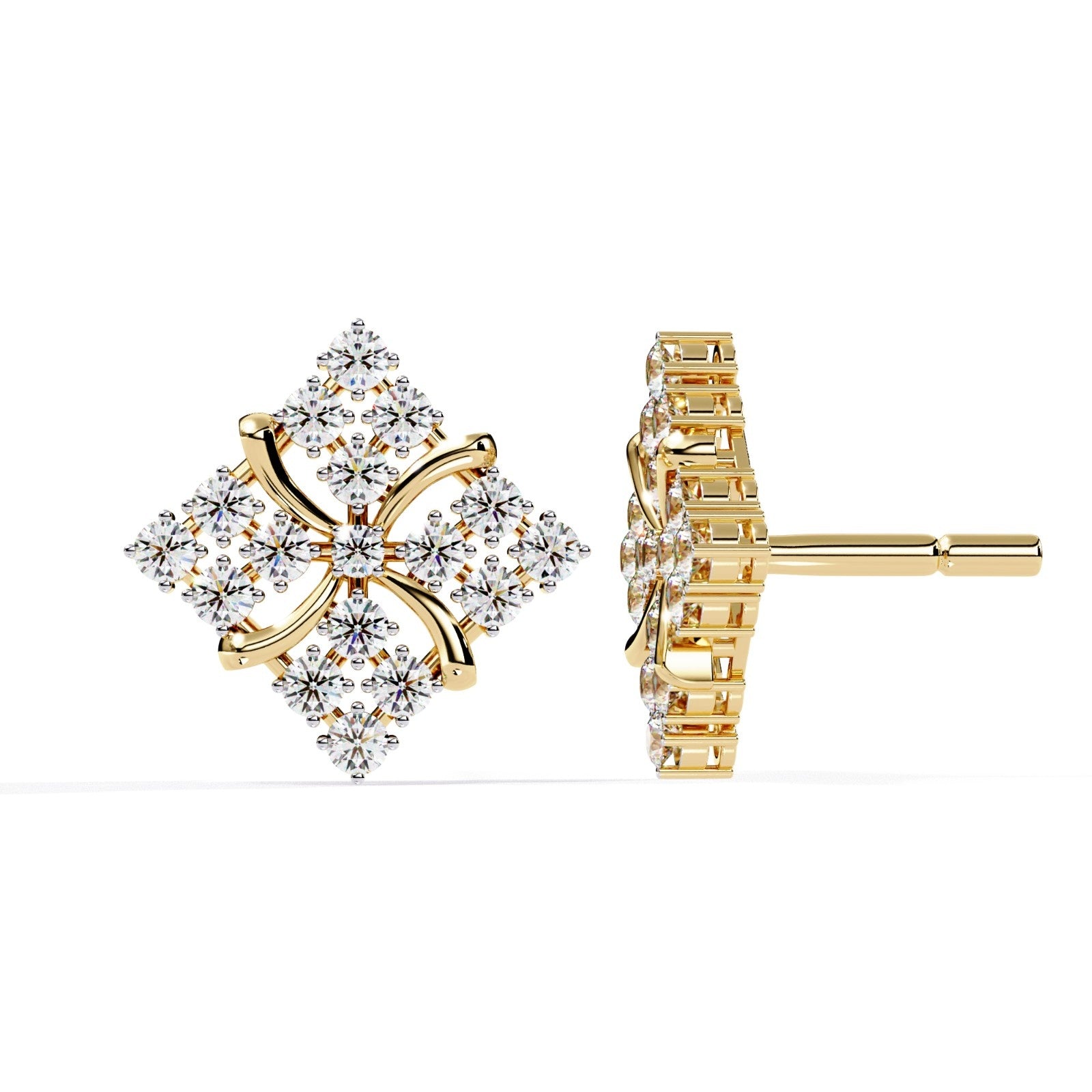 Round Lab Diamond Earrings | ATYANTA JEWELS