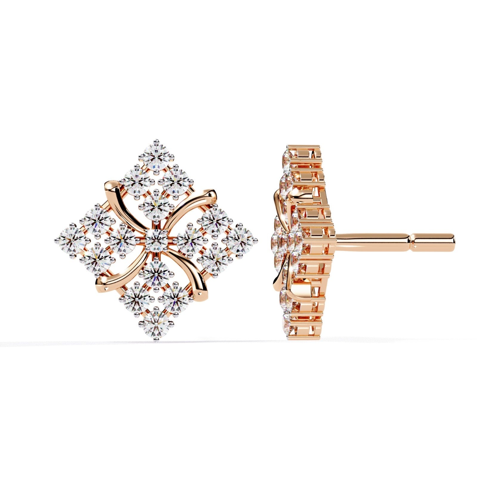 Round Lab Diamond Earrings | ATYANTA JEWELS