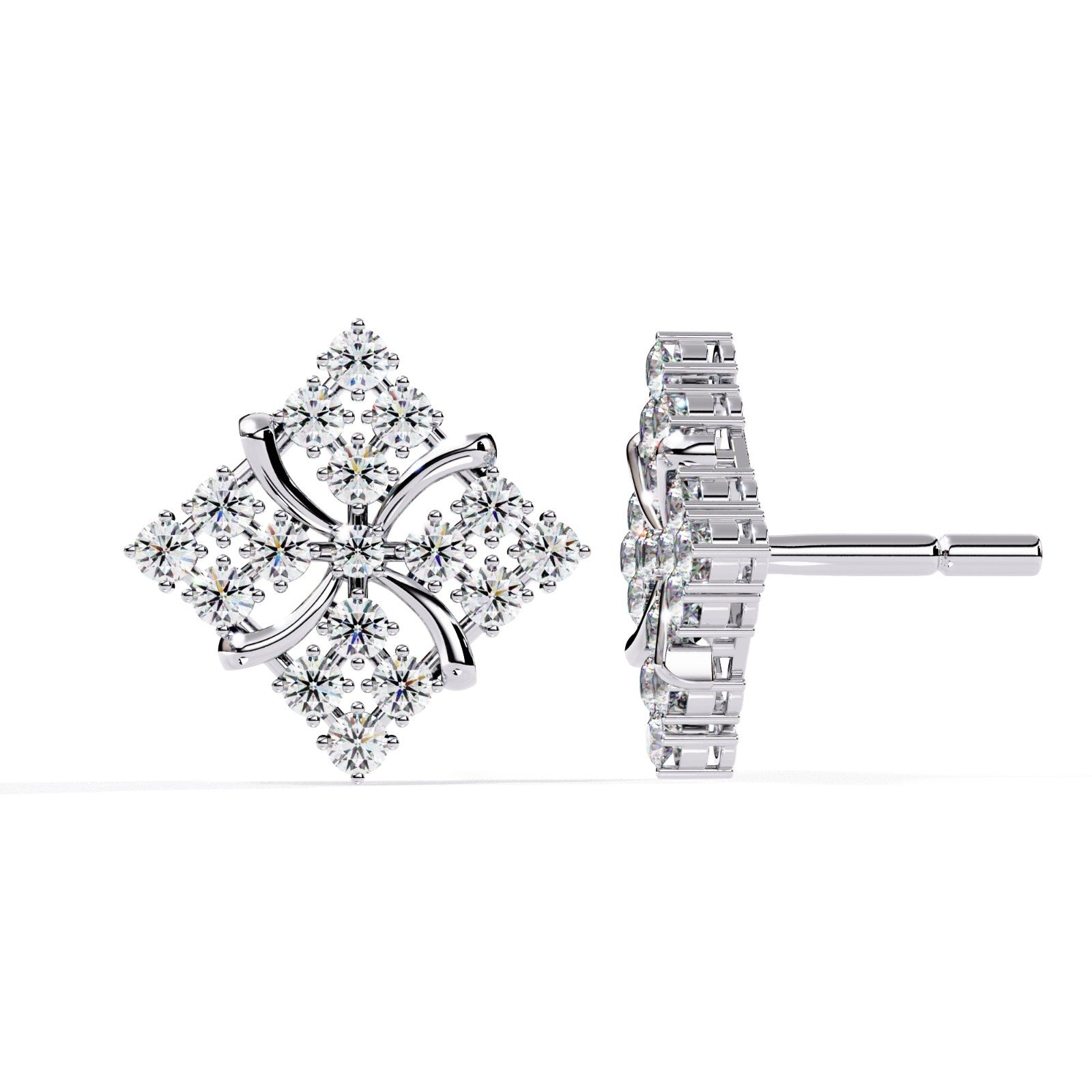 Round Lab Diamond Earrings | ATYANTA JEWELS