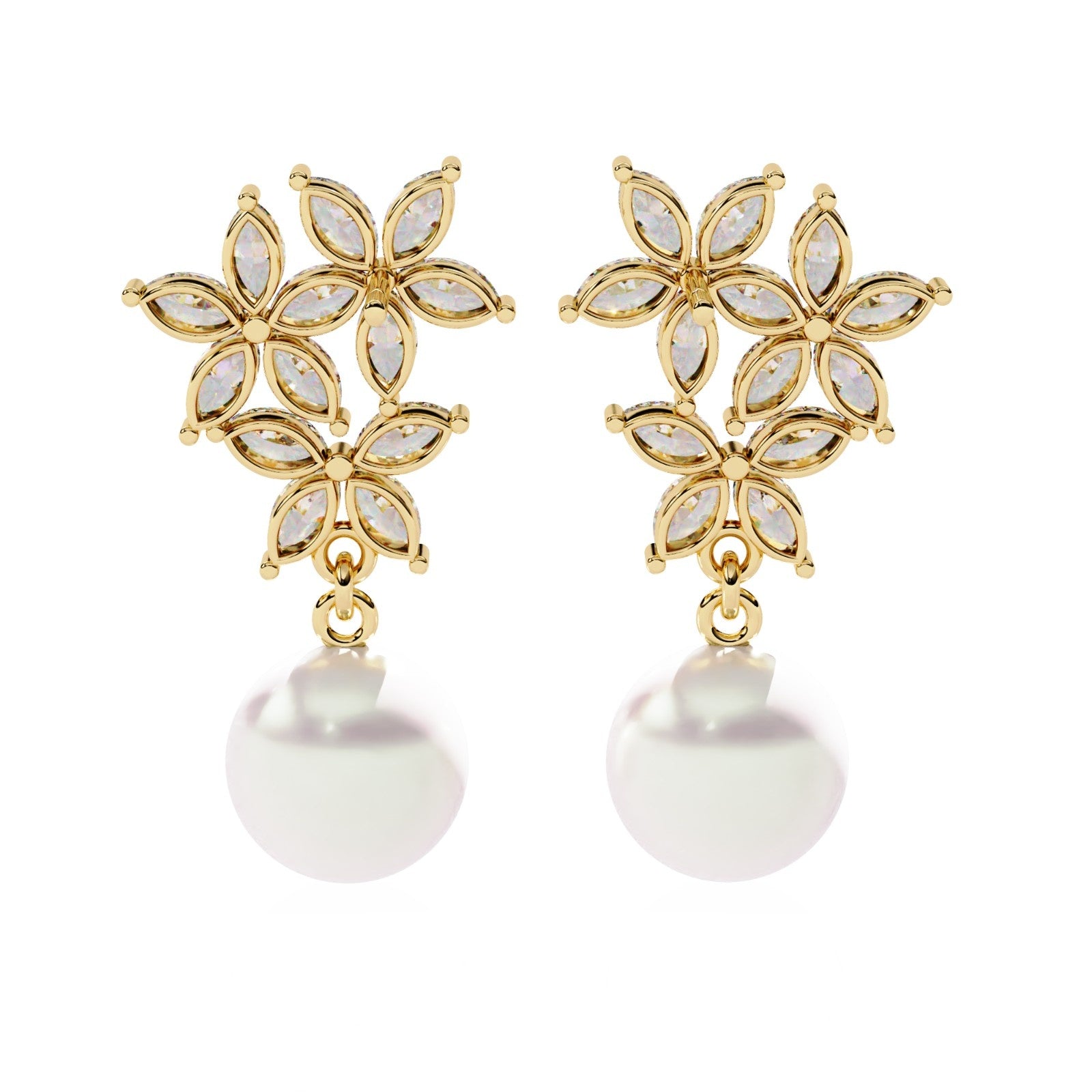 Designer Marquise shape Earrings | ATYANTA JEWELS