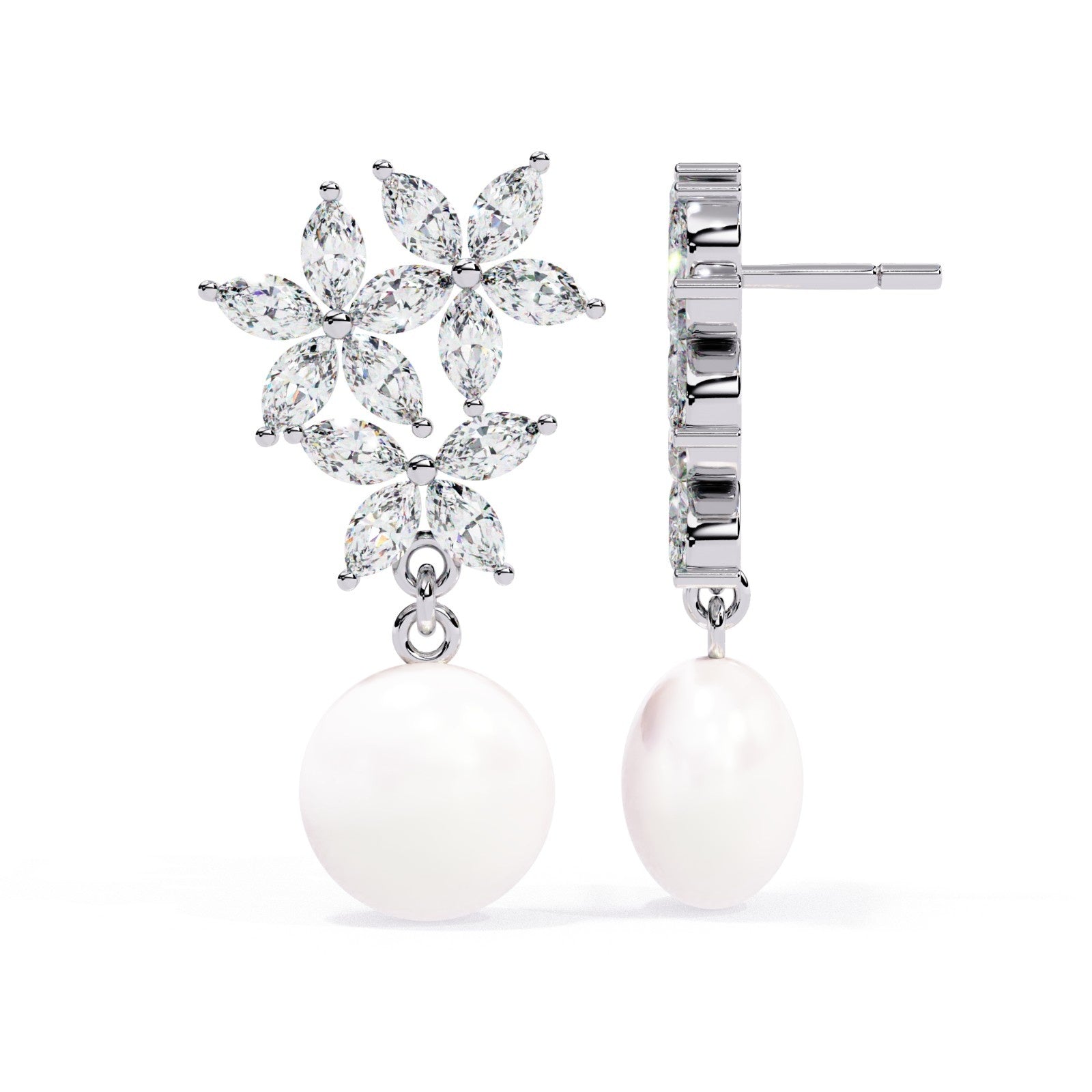 Designer Marquise shape Earrings | ATYANTA JEWELS