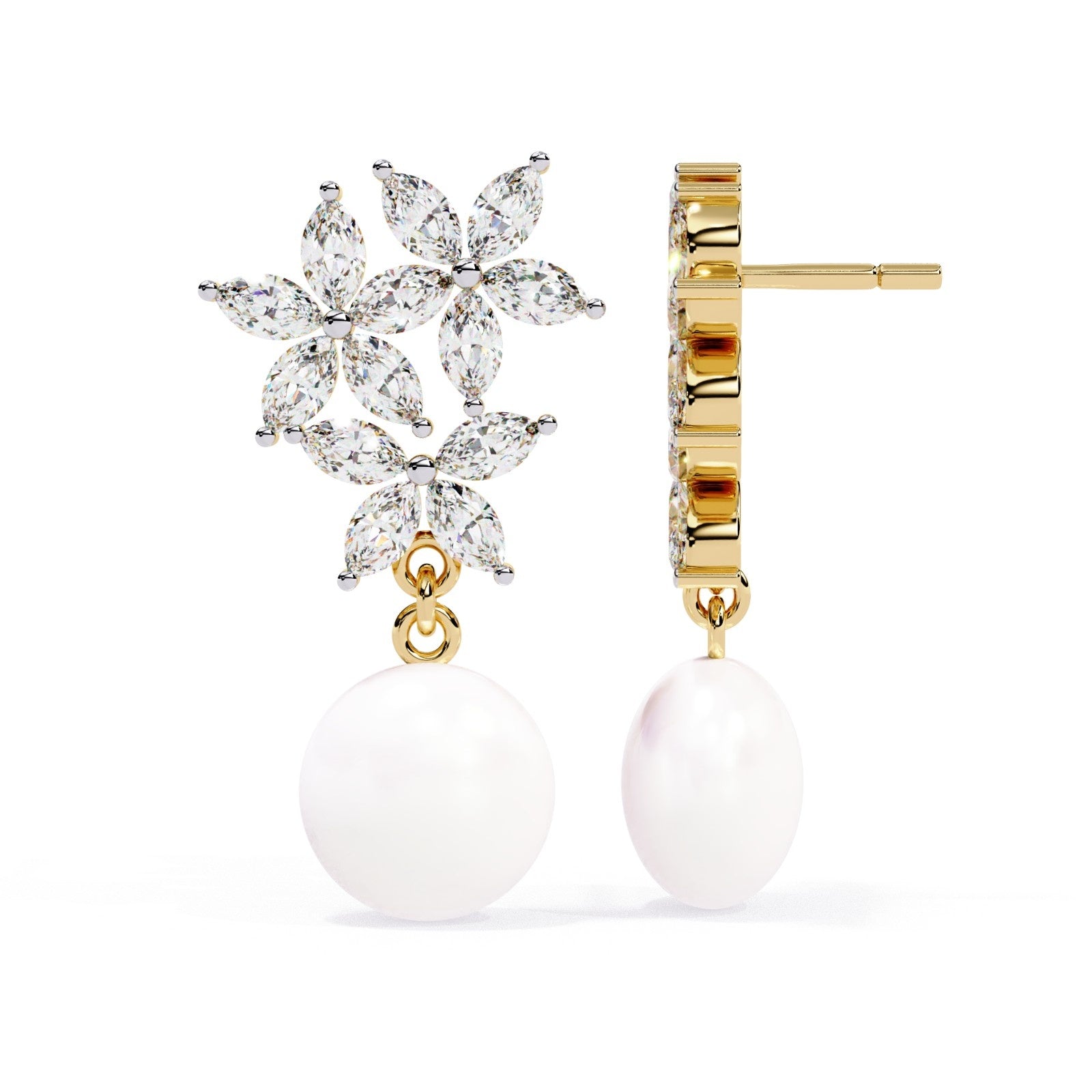 Designer Marquise shape Earrings | ATYANTA JEWELS