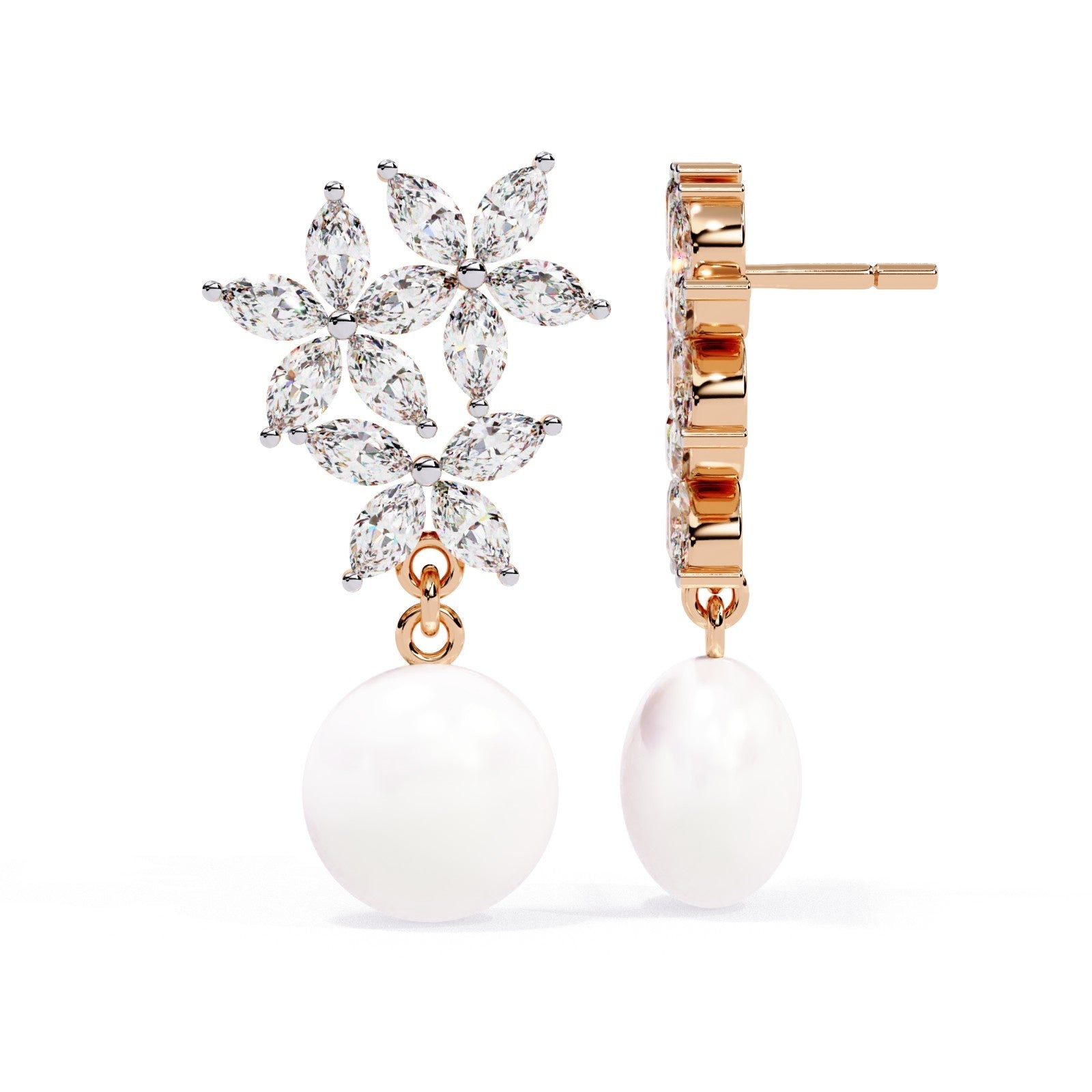 Designer Marquise shape Earrings | ATYANTA JEWELS