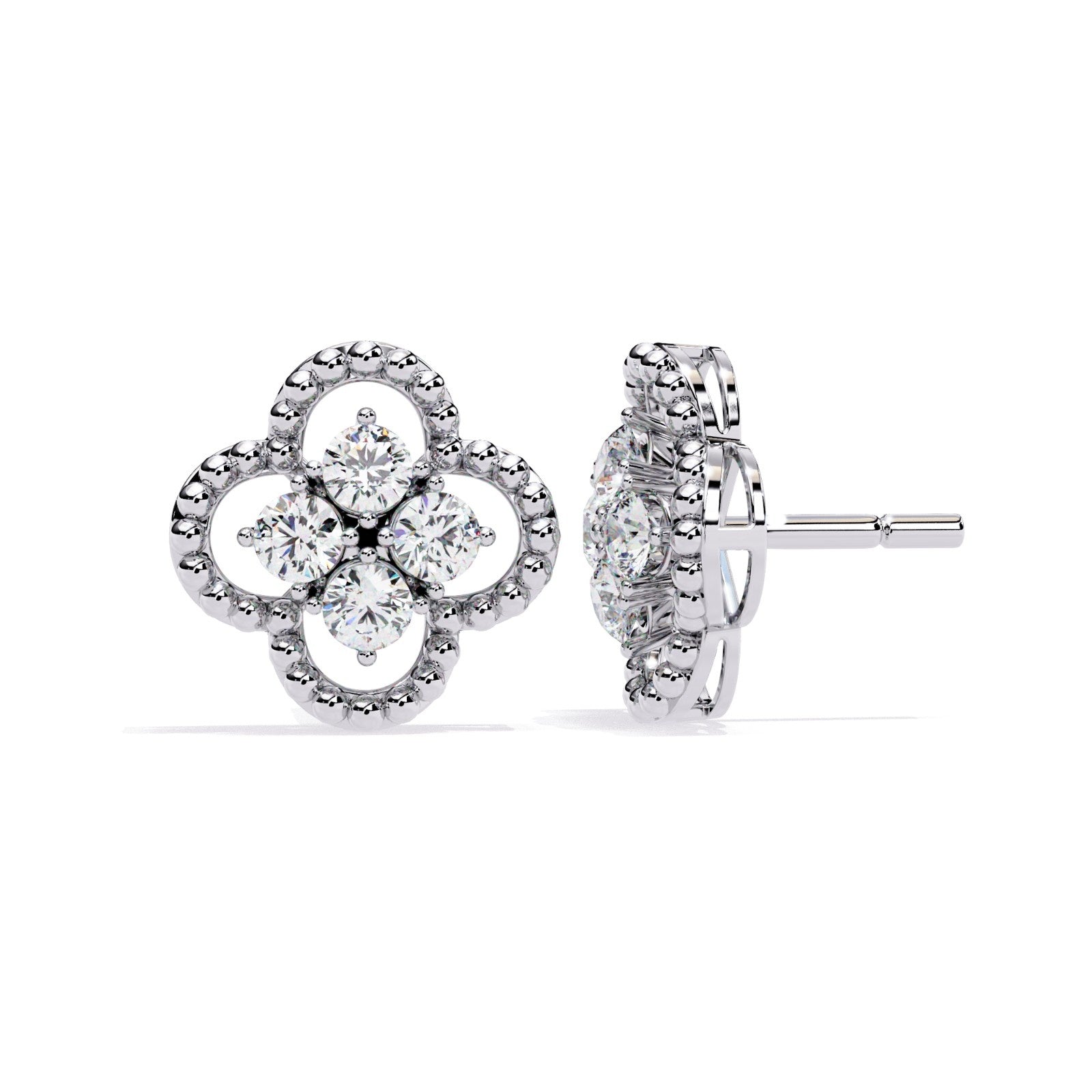 0.10 Pointer Round shape Earrings | ATYANTA JEWELS
