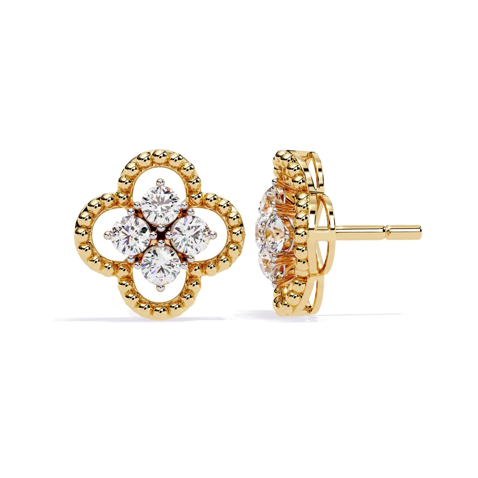 0.10 Pointer Round shape Earrings | ATYANTA JEWELS