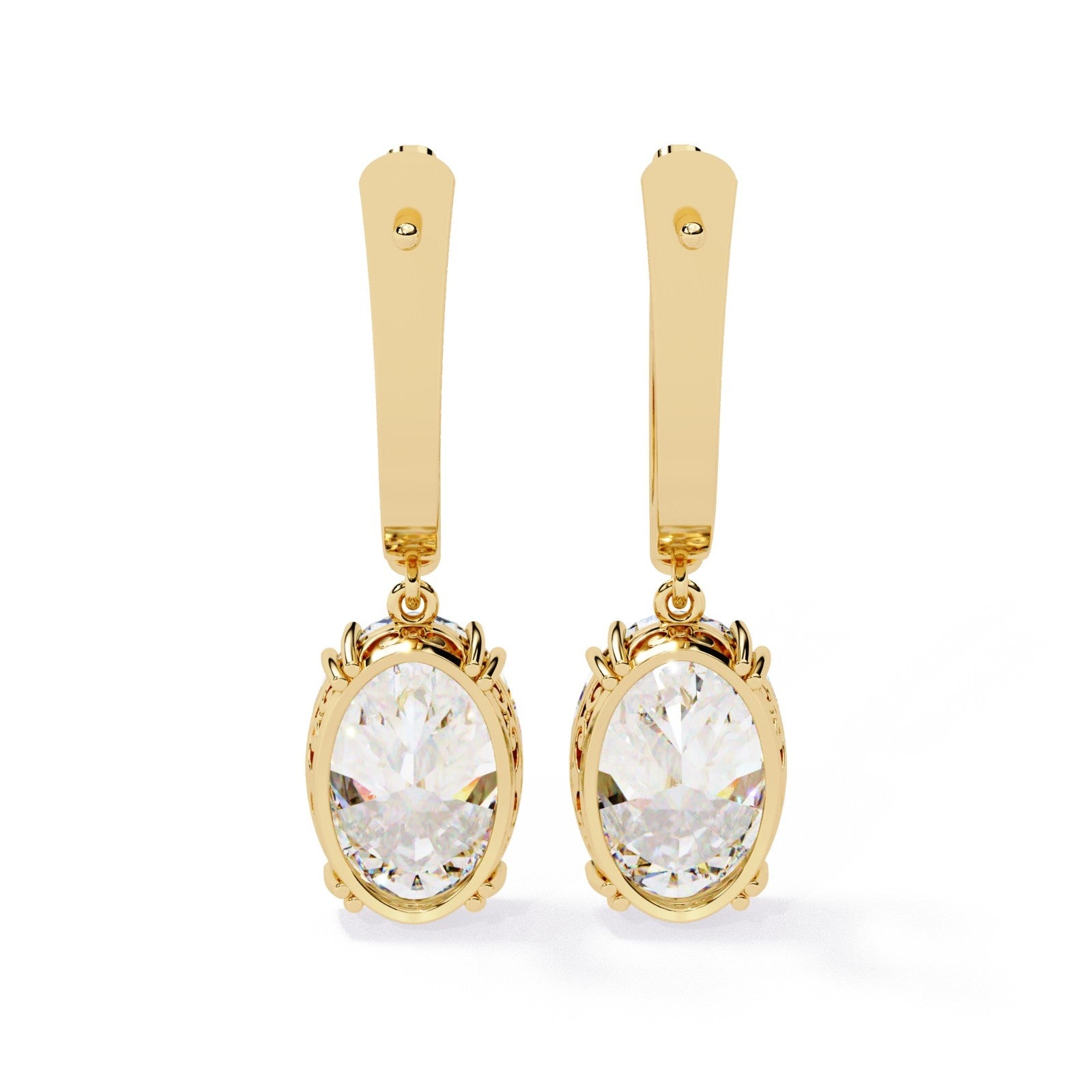 Oval shape Drop Earrings | ATYANTA JEWELS