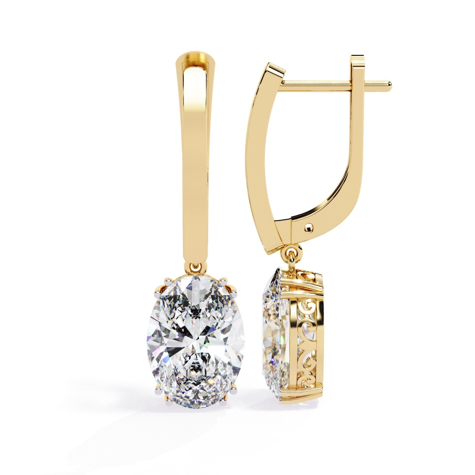 Oval shape Drop Earrings | ATYANTA JEWELS
