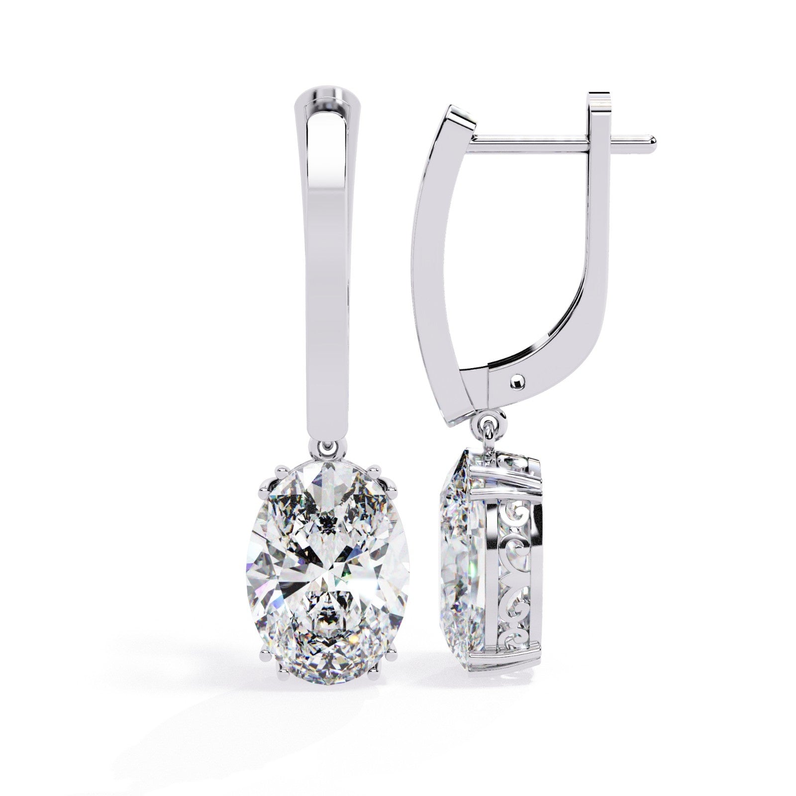 Oval shape Drop Earrings | ATYANTA JEWELS