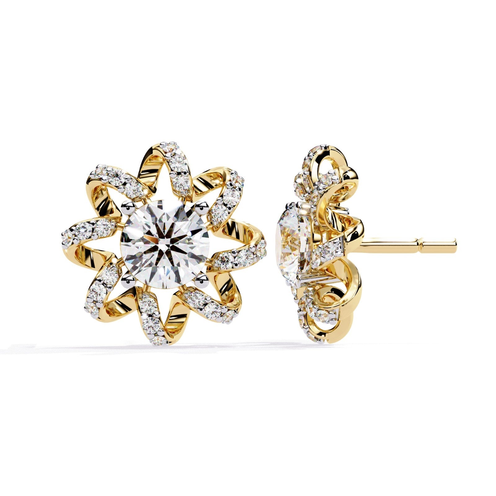 Shion Labgrown Diamond Studs Earrings | ATYANTA JEWELS