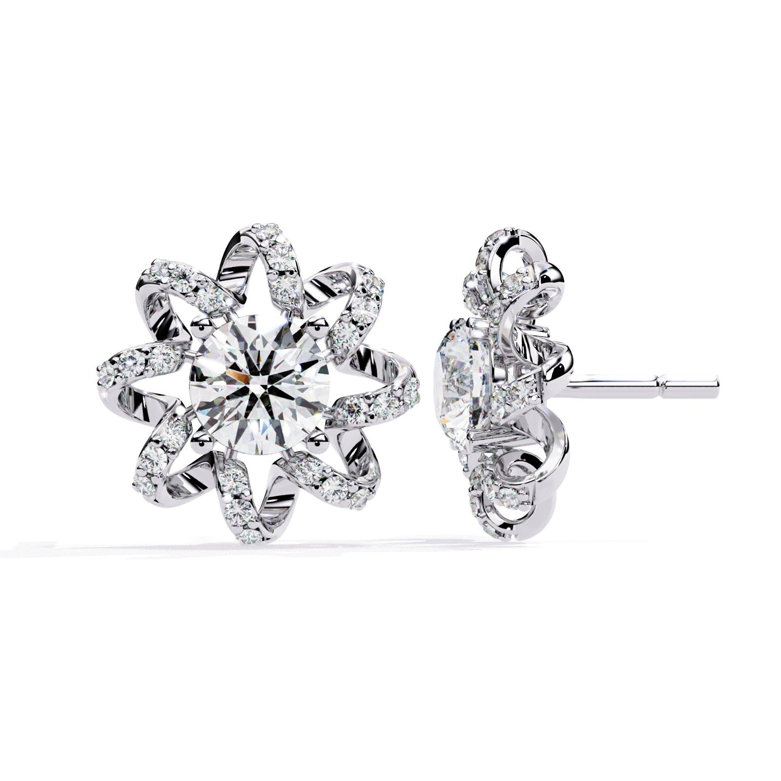 Shion Labgrown Diamond Studs Earrings | ATYANTA JEWELS