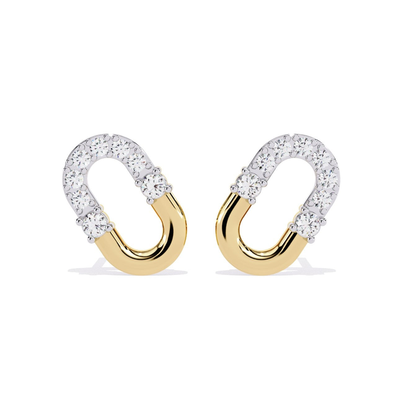 Buy Subtle Square Diamond Stud Earrings | ATYANTA JEWELS