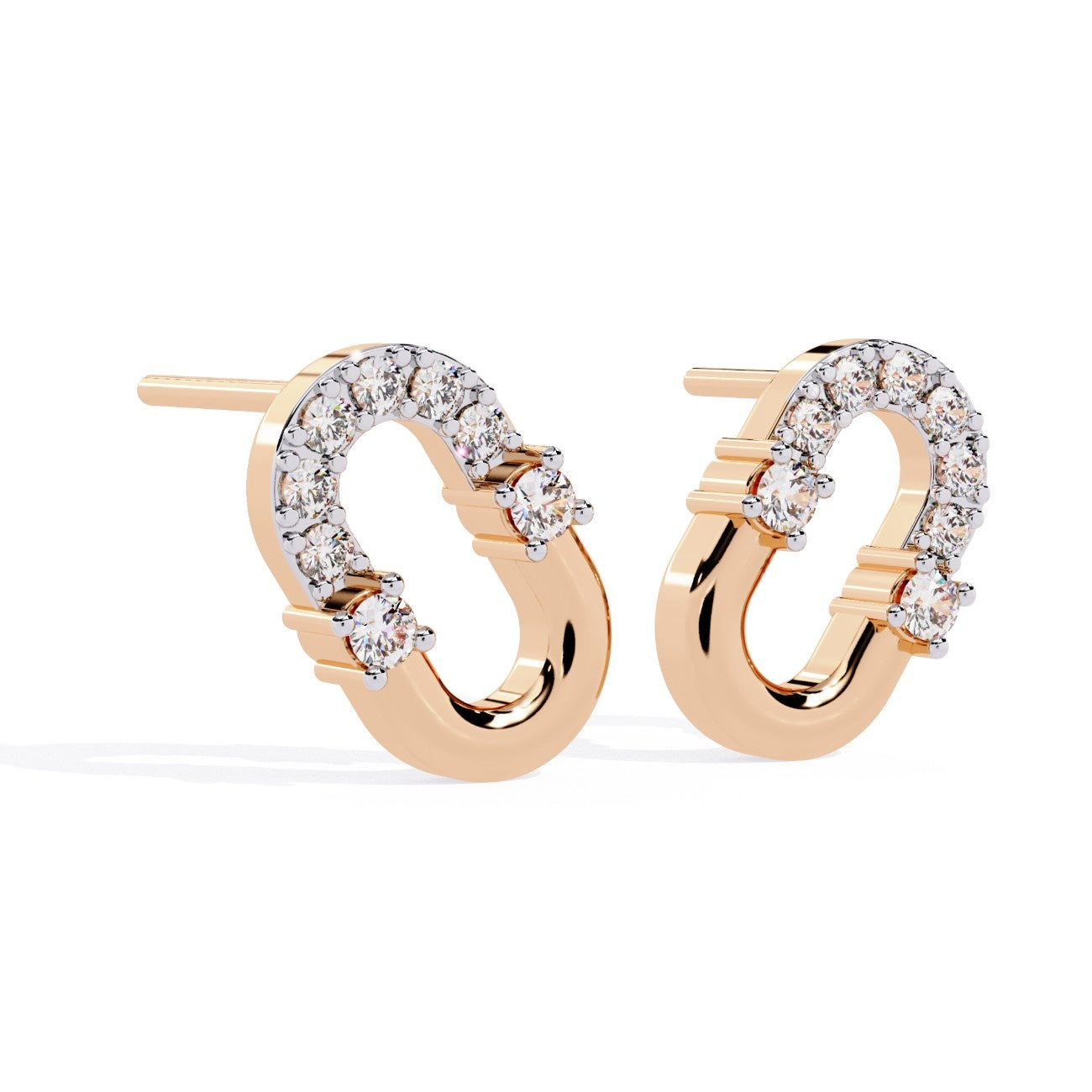 Buy Subtle Square Diamond Stud Earrings | ATYANTA JEWELS