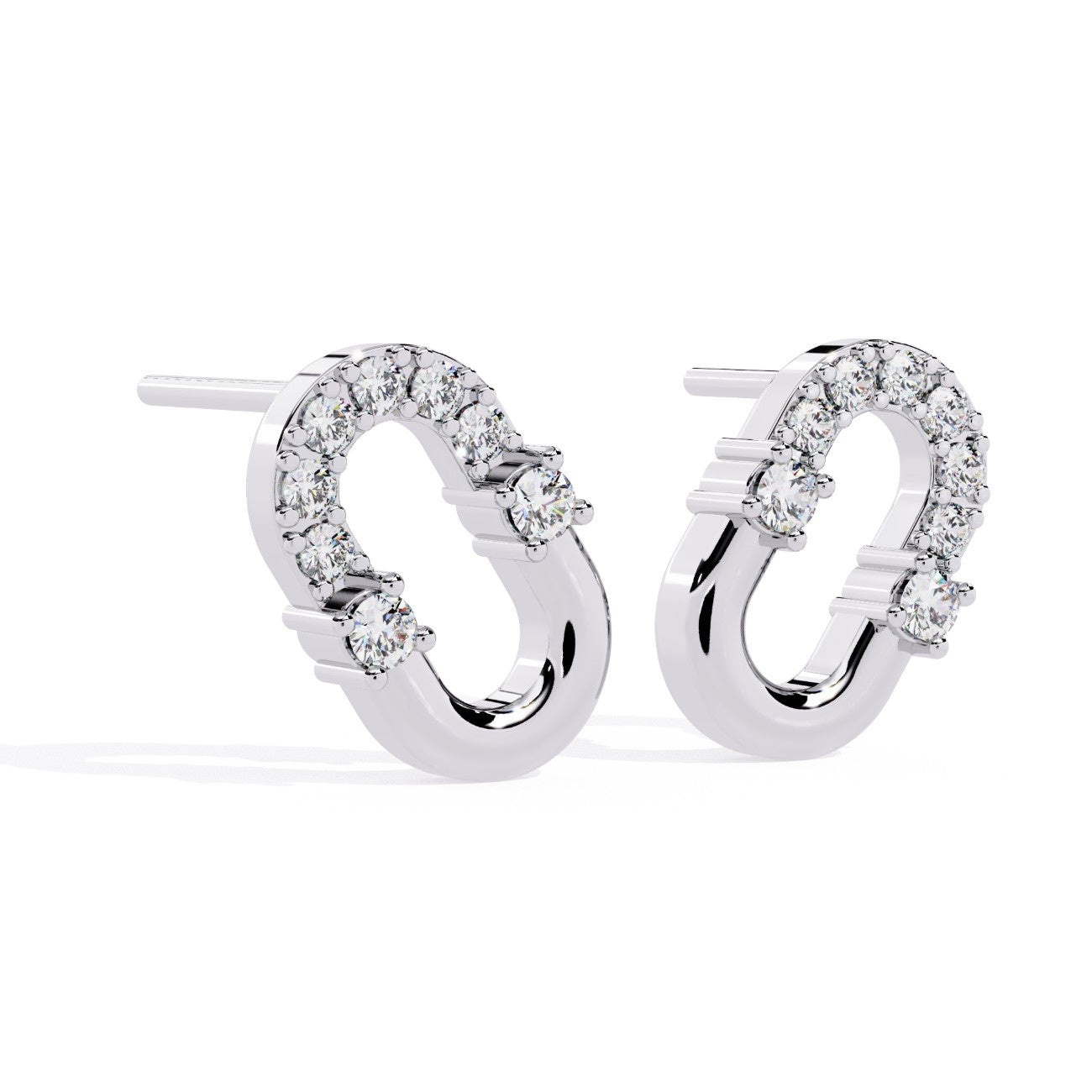 Buy Subtle Square Diamond Stud Earrings | ATYANTA JEWELS