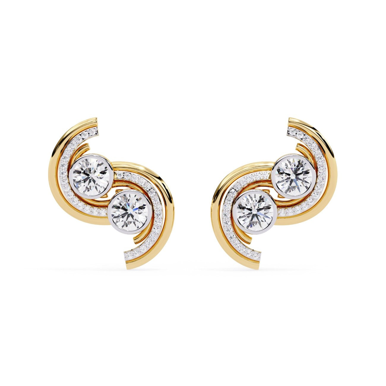 Unique Labgrown Diamond Stud Earrings | ATYANTA JEWELS