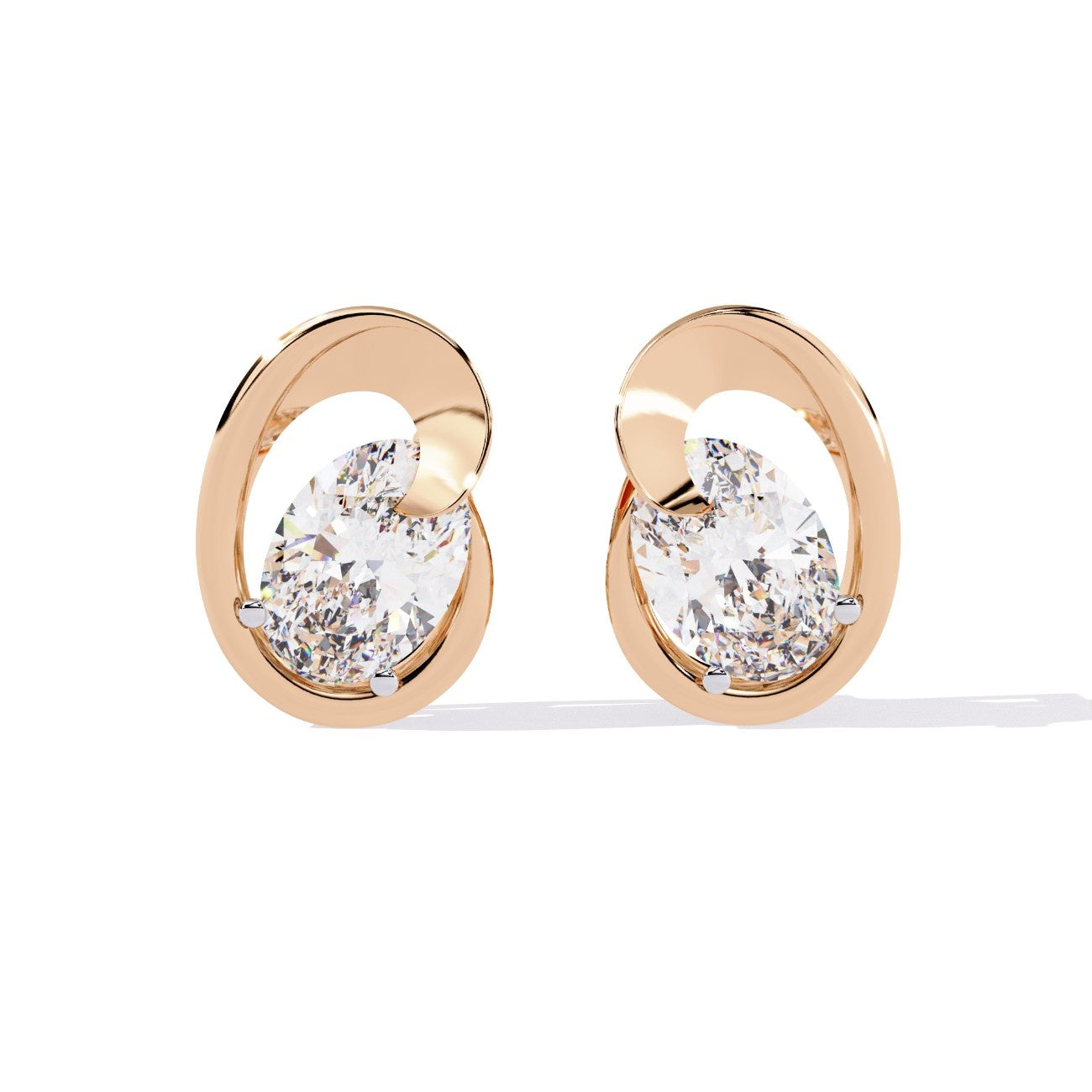 Oval Cut Diamond Earrings | ATYANTA JEWELS