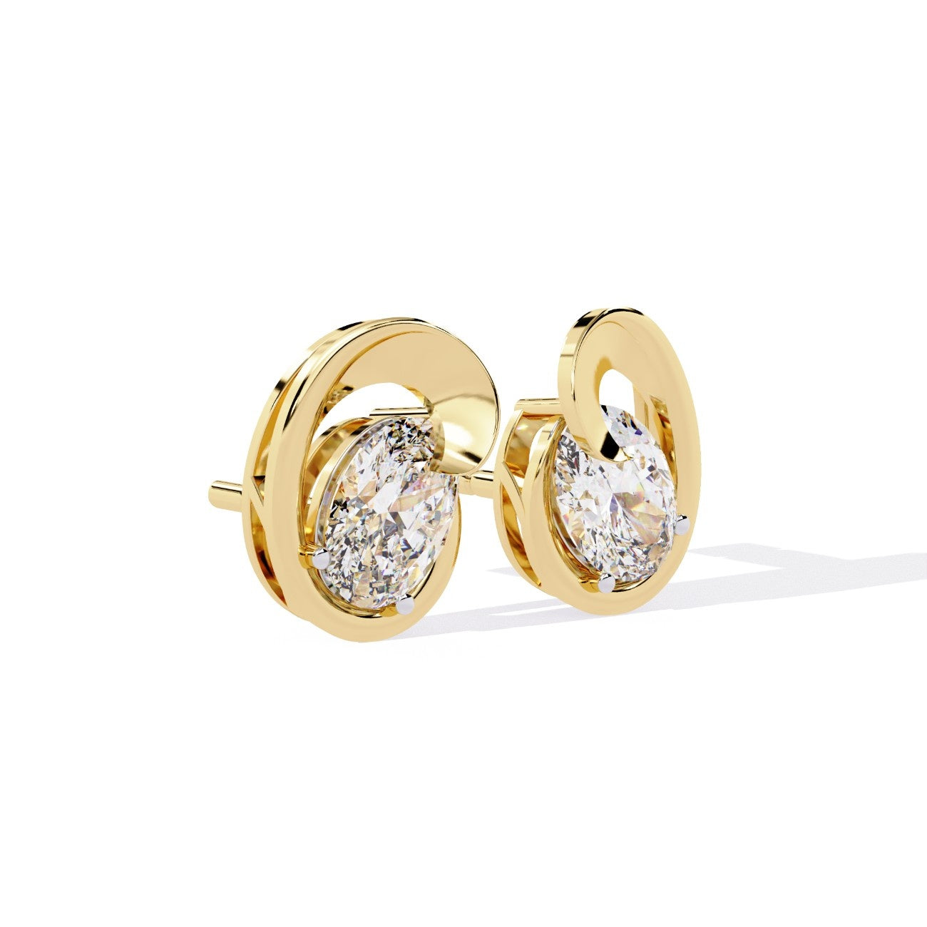 Oval Cut Diamond Earrings | ATYANTA JEWELS