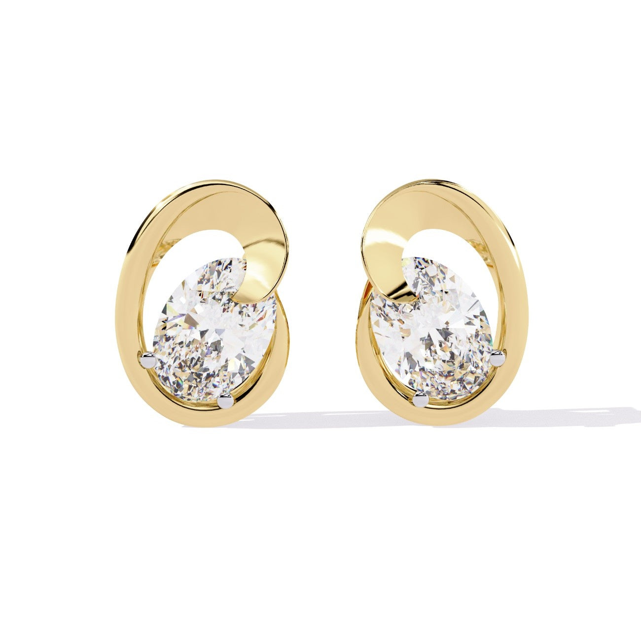 Oval Cut Diamond Earrings | ATYANTA JEWELS