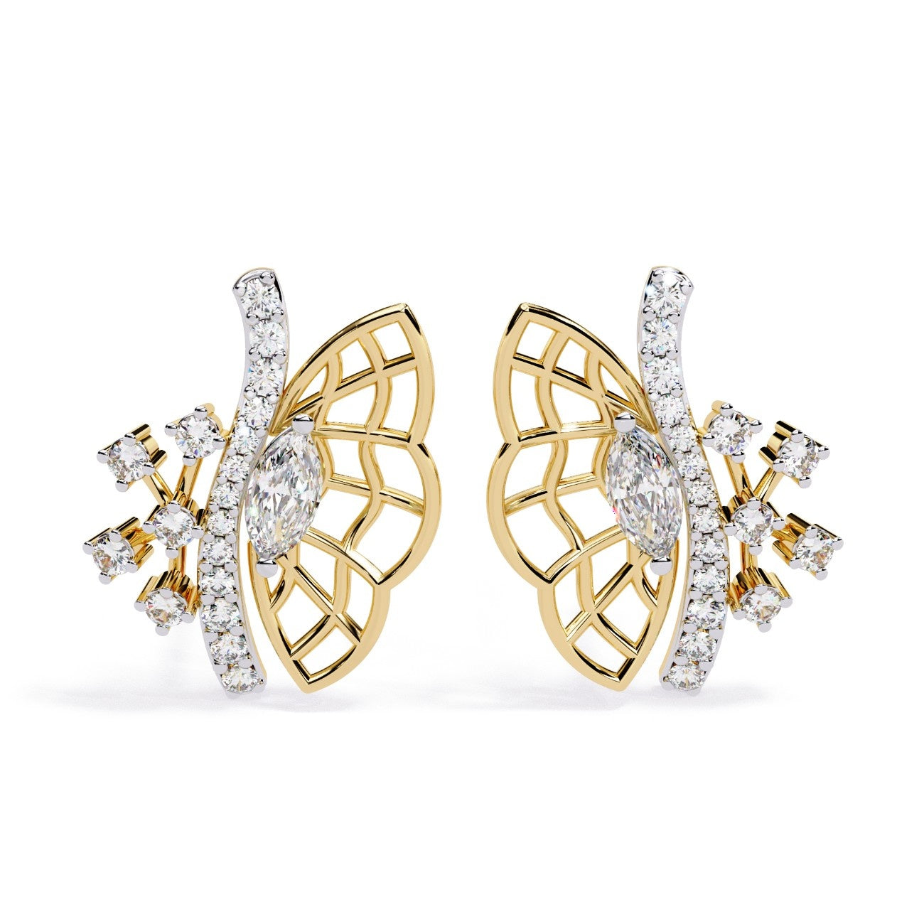 Butterfly Labgrown Diamond Earrings | ATYANTA JEWELS
