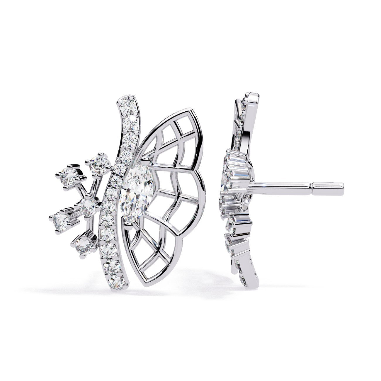 Butterfly Labgrown Diamond Earrings | ATYANTA JEWELS