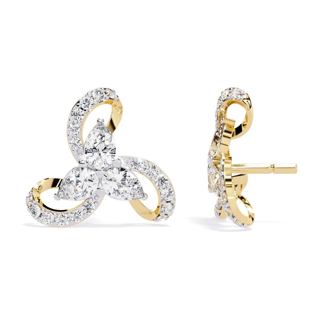 Orchid Gleam Labgrown Diamond Earrings | ATYANTA JEWELS