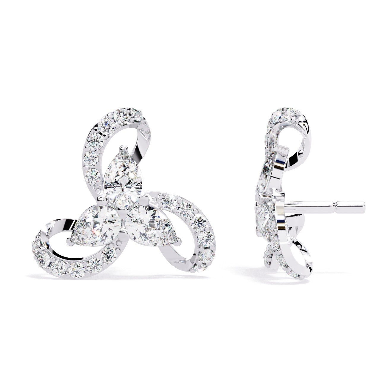 Orchid Gleam Labgrown Diamond Earrings | ATYANTA JEWELS