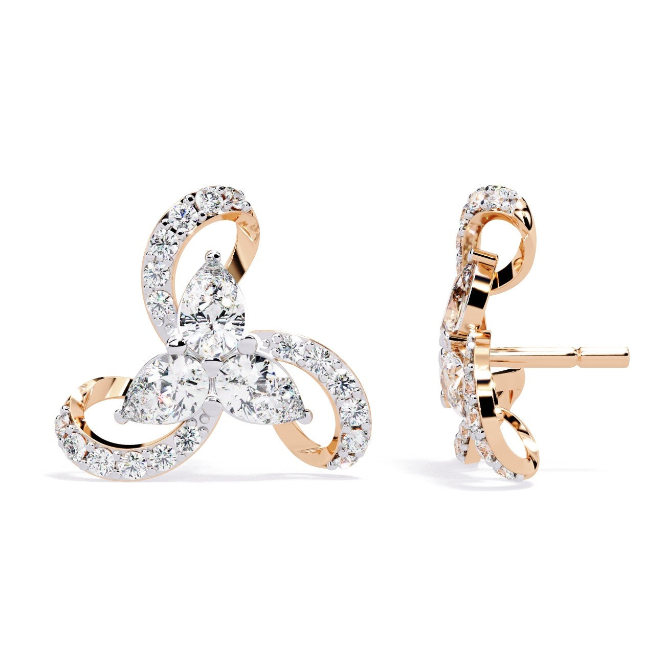 Orchid Gleam Labgrown Diamond Earrings | ATYANTA JEWELS