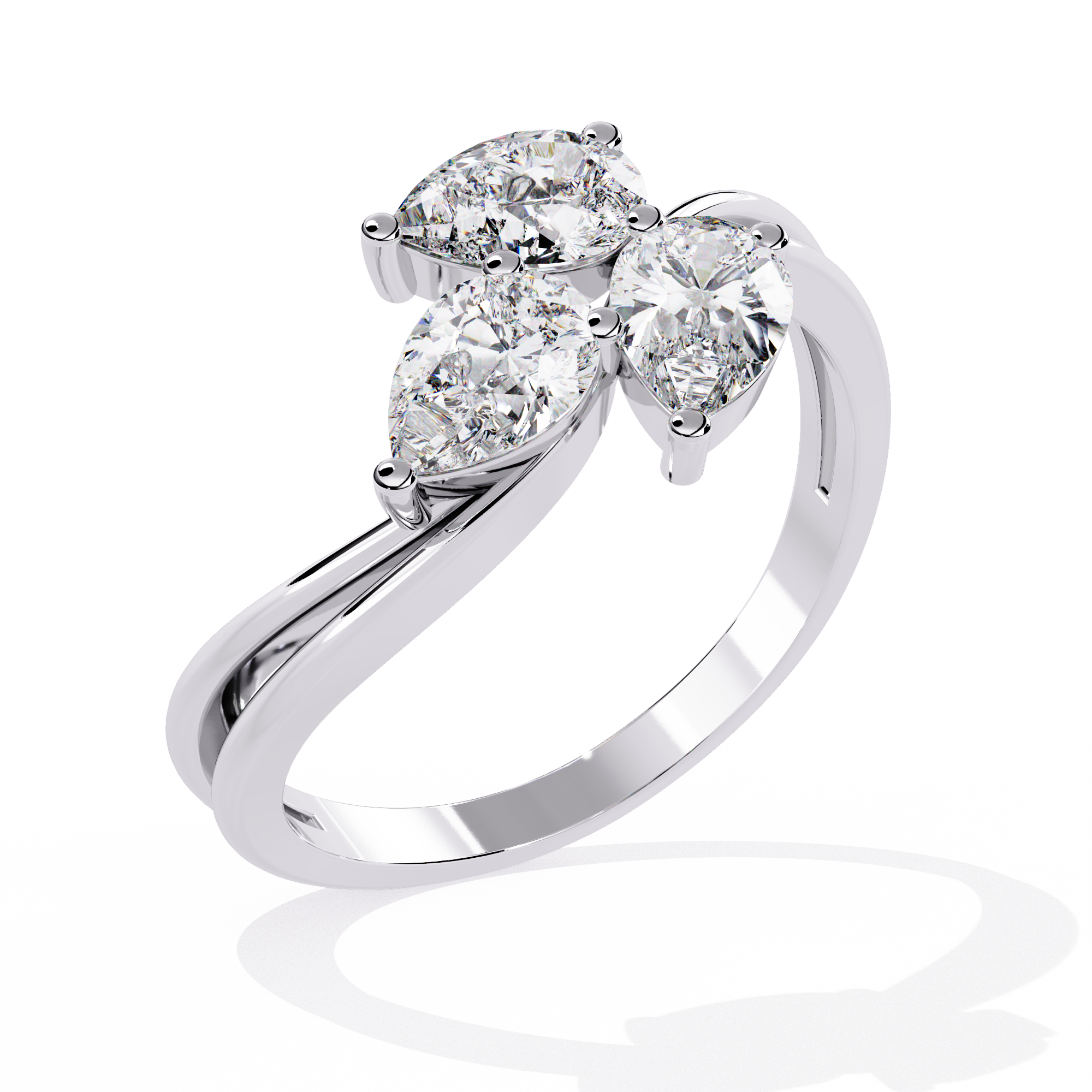 Atyanta | Pear-shaped Trio Lab Grown Diamond Ring