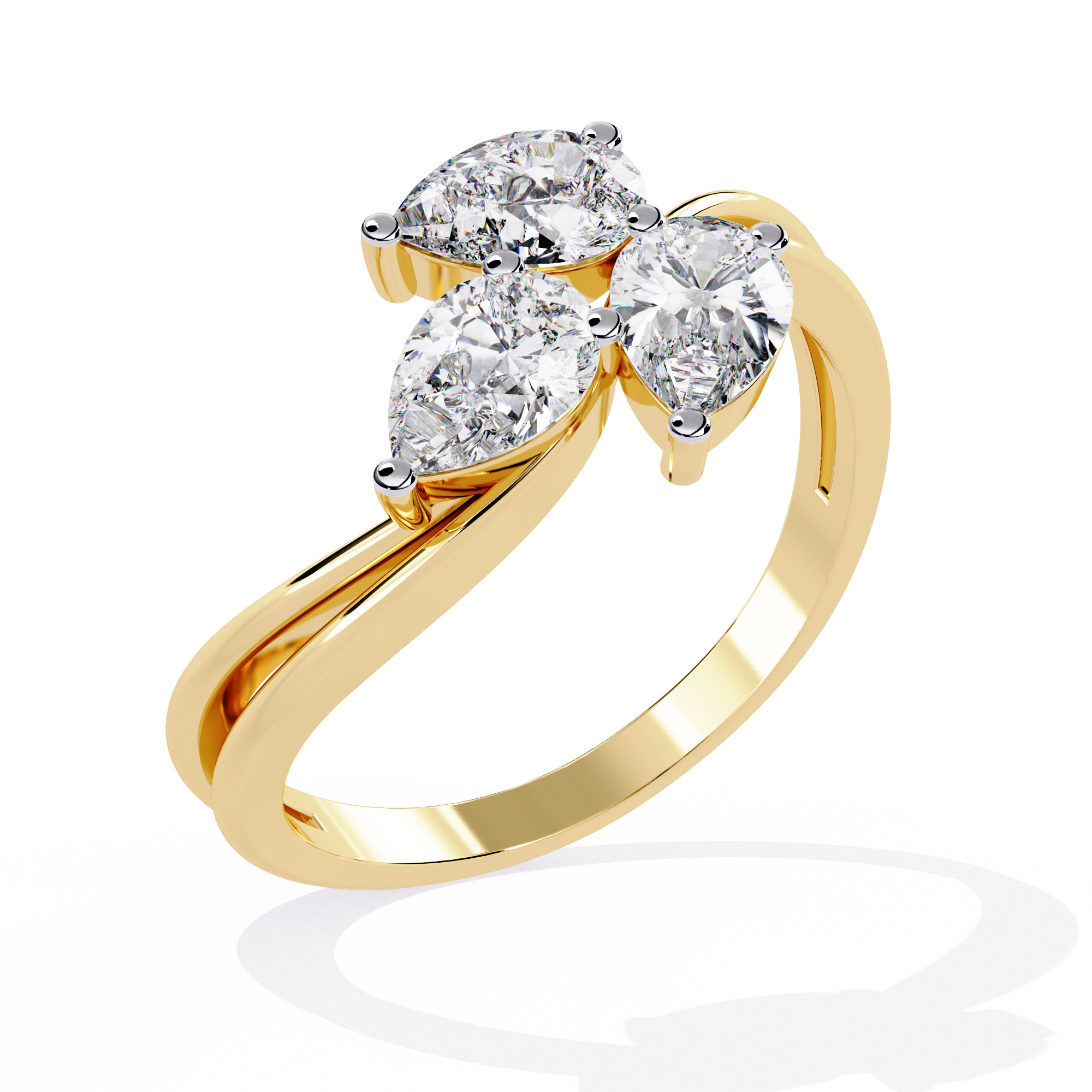 Atyanta | Pear-shaped Trio Lab Grown Diamond Ring