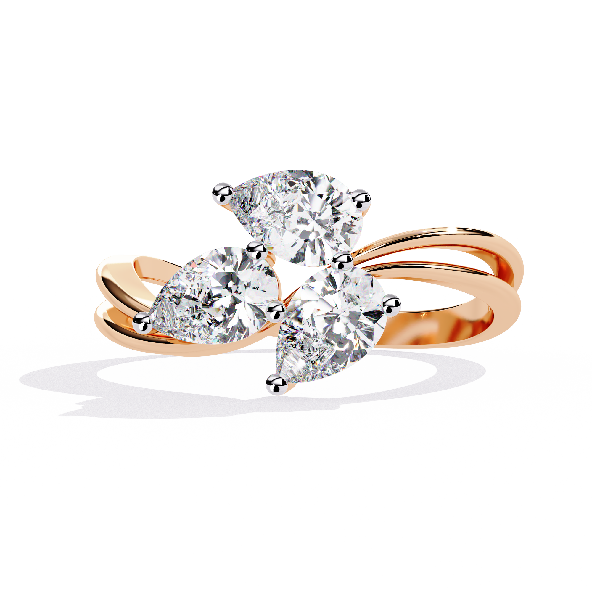 Atyanta | Pear-shaped Trio Lab Grown Diamond Ring