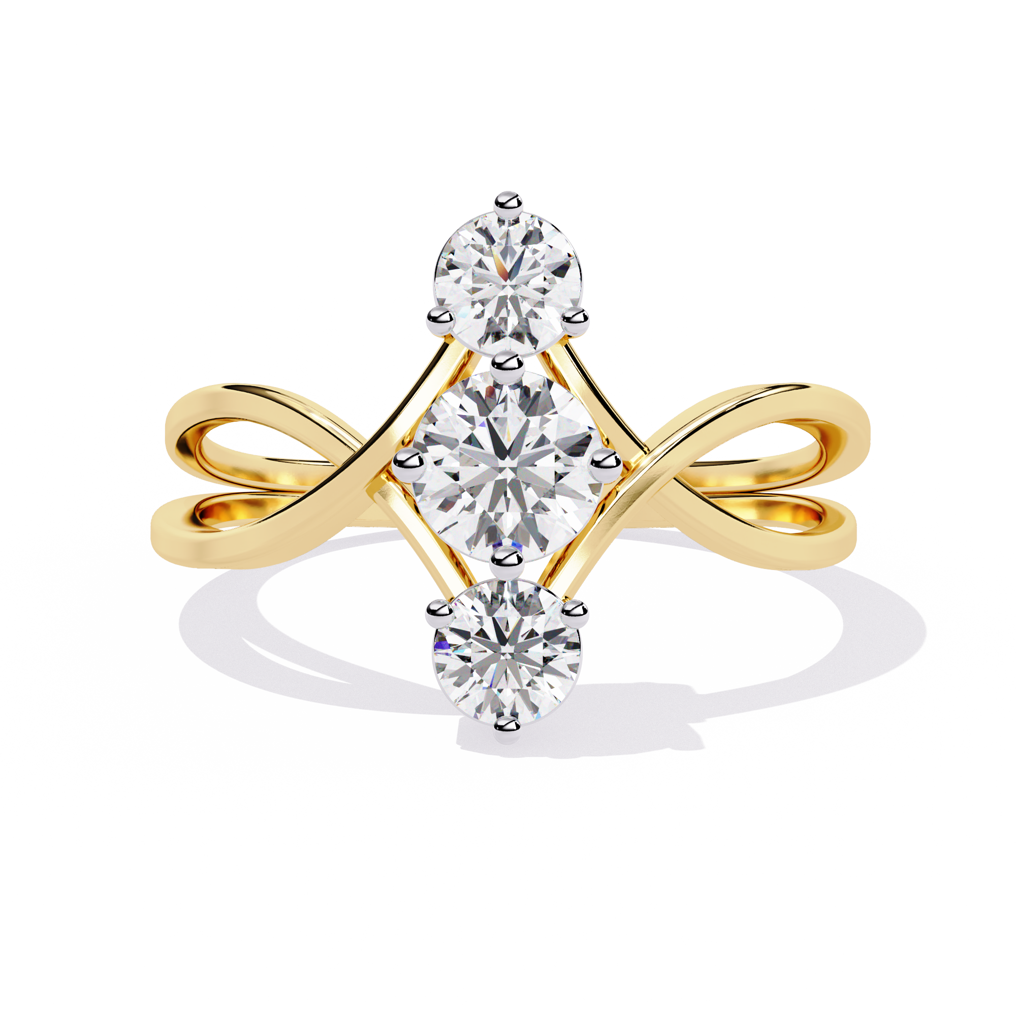 Atyanta | Round-shaped Trio Lab Grown Diamond Ring