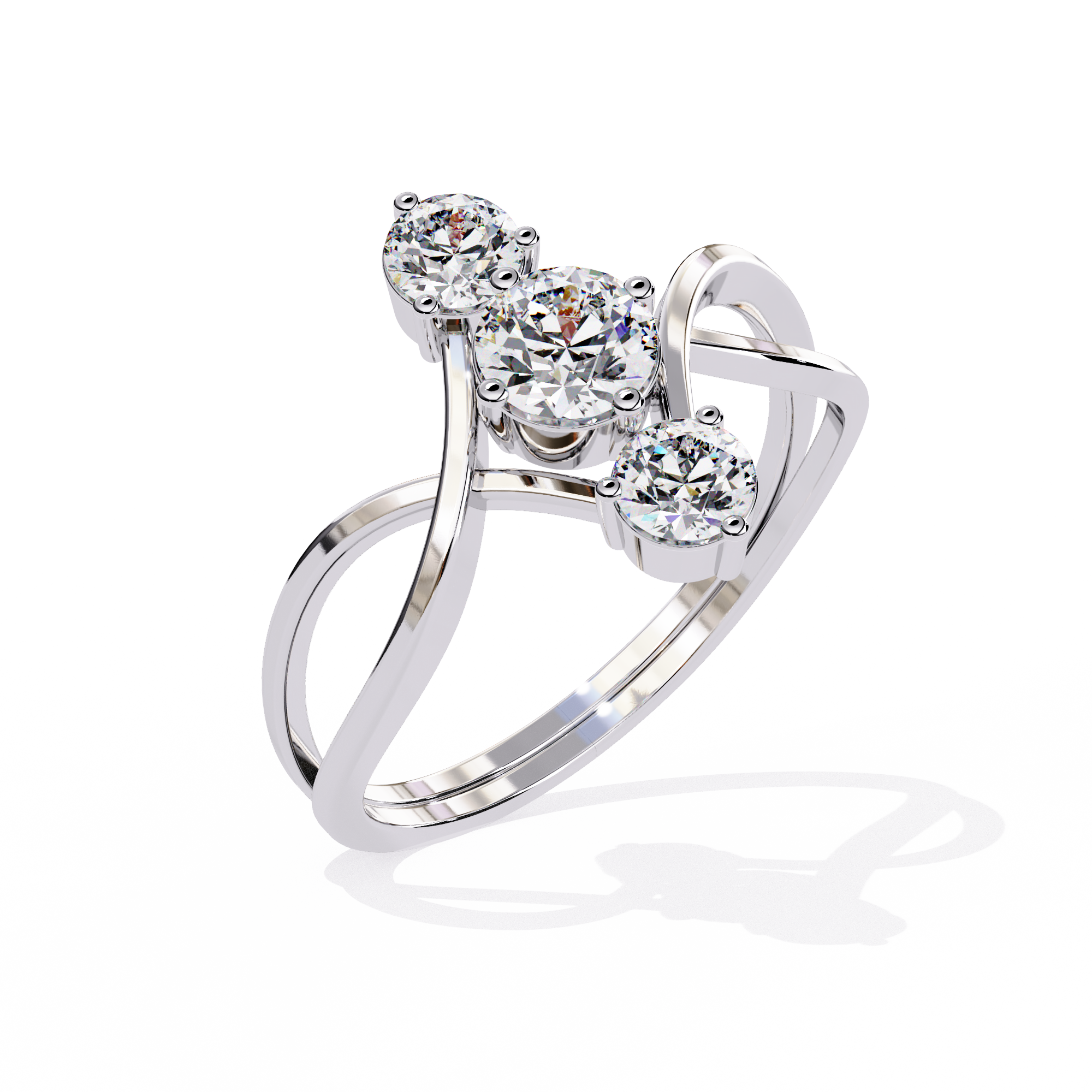 Atyanta | Round-shaped Trio Lab Grown Diamond Ring