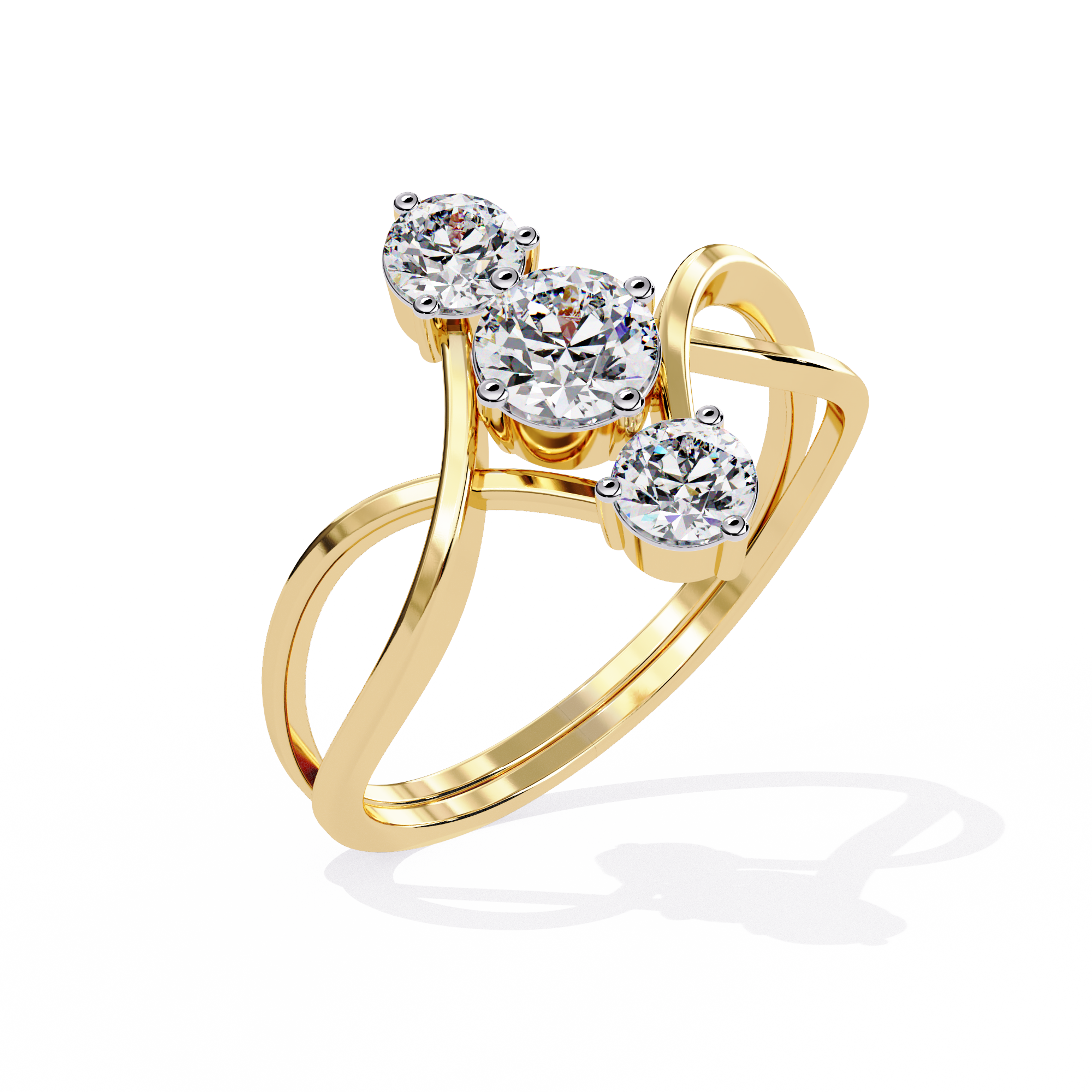 Atyanta | Round-shaped Trio Lab Grown Diamond Ring