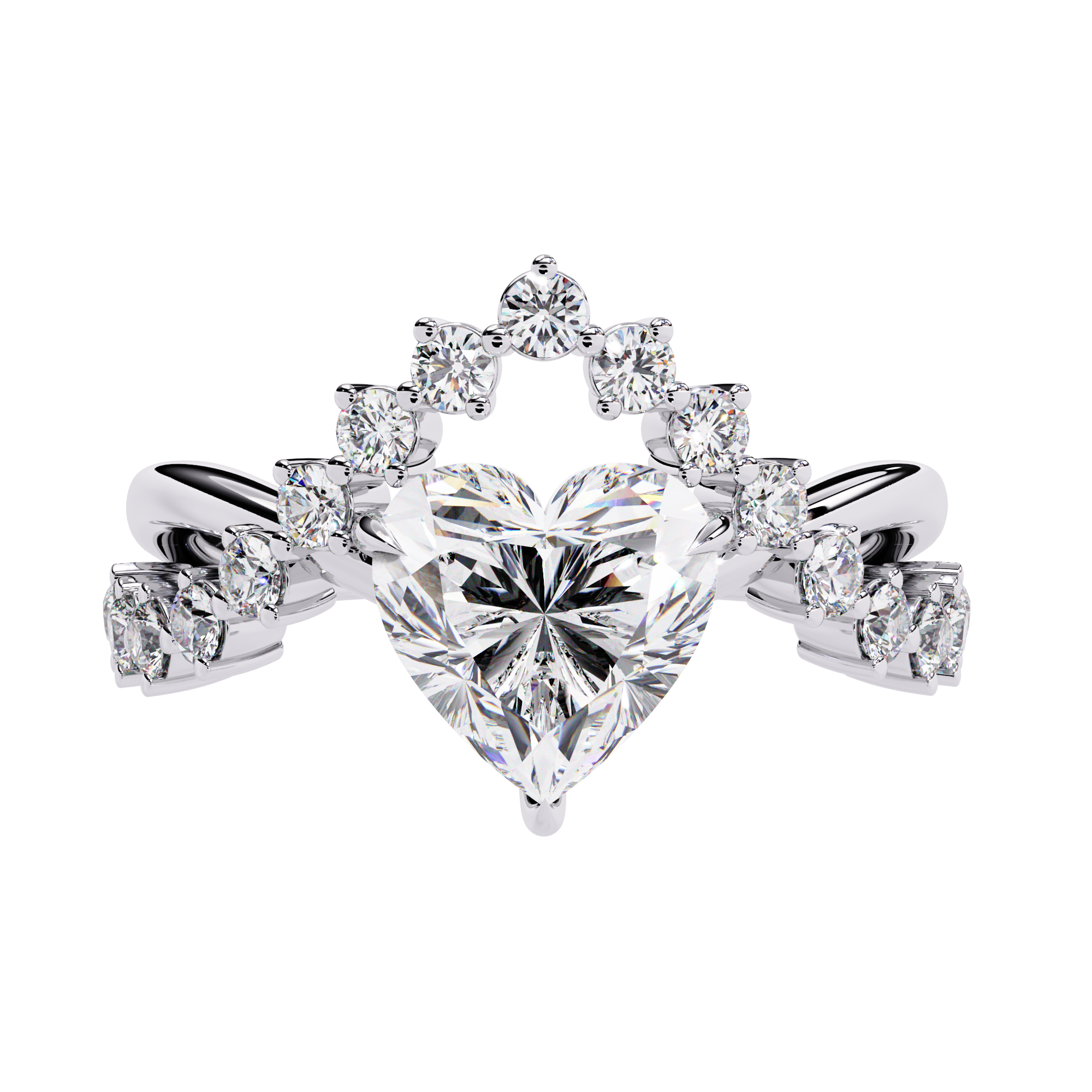Atyanta | 2.00 carat Heart With Unique Design Lab Grown Diamond Ring