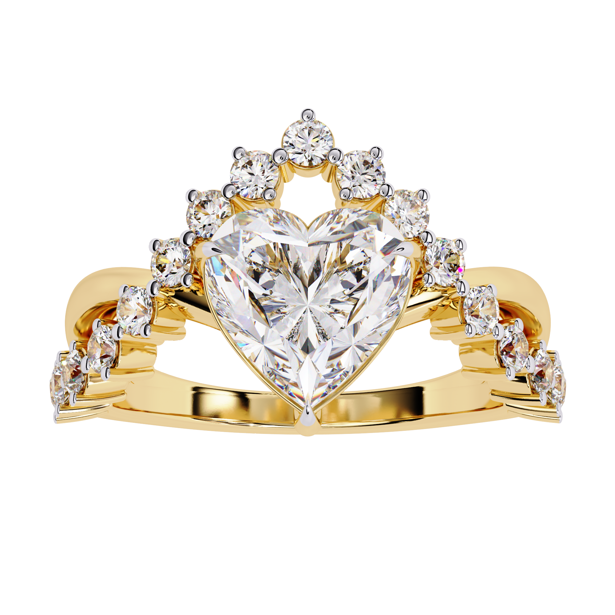 Atyanta | 2.00 carat Heart With Unique Design Lab Grown Diamond Ring