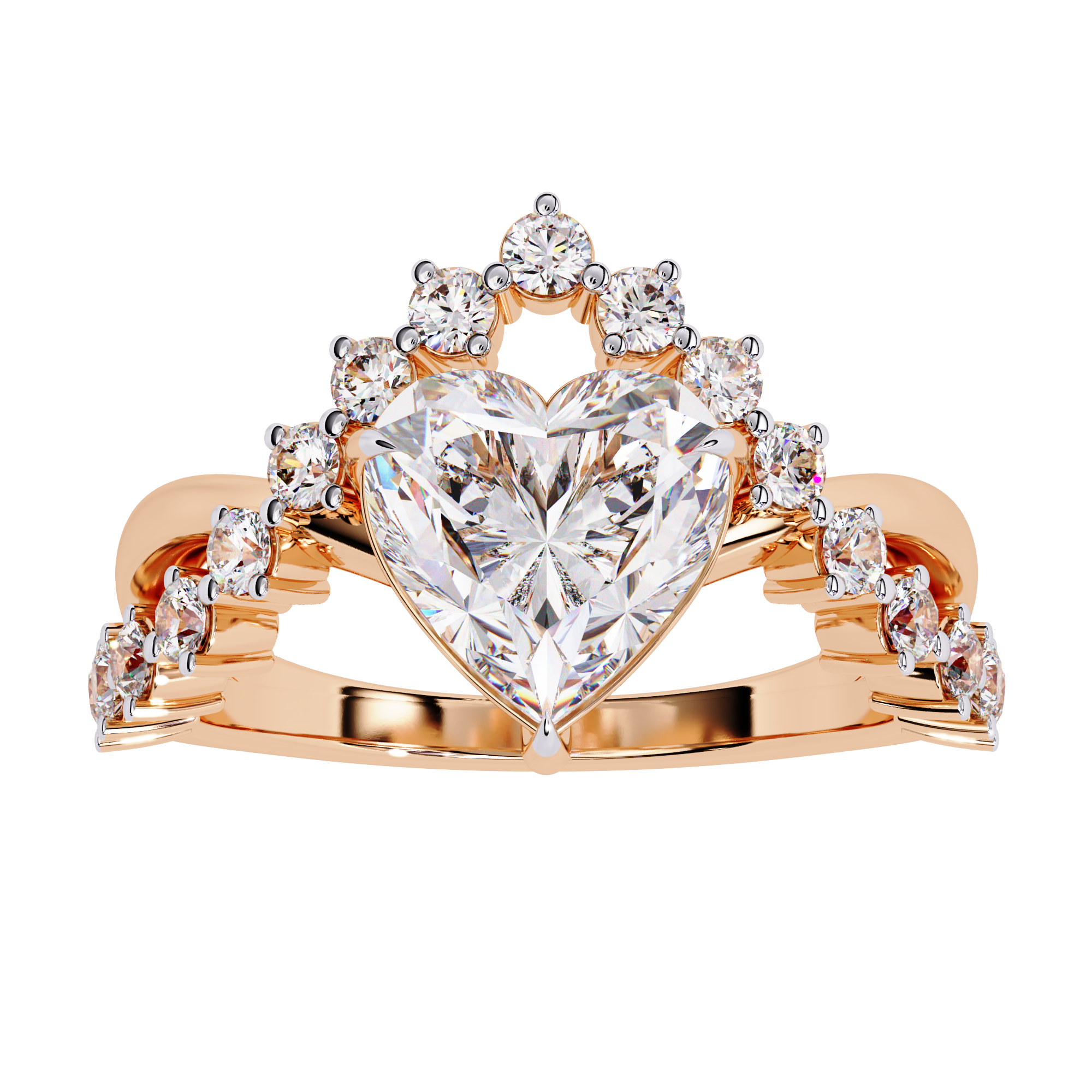Atyanta | 2.00 carat Heart With Unique Design Lab Grown Diamond Ring