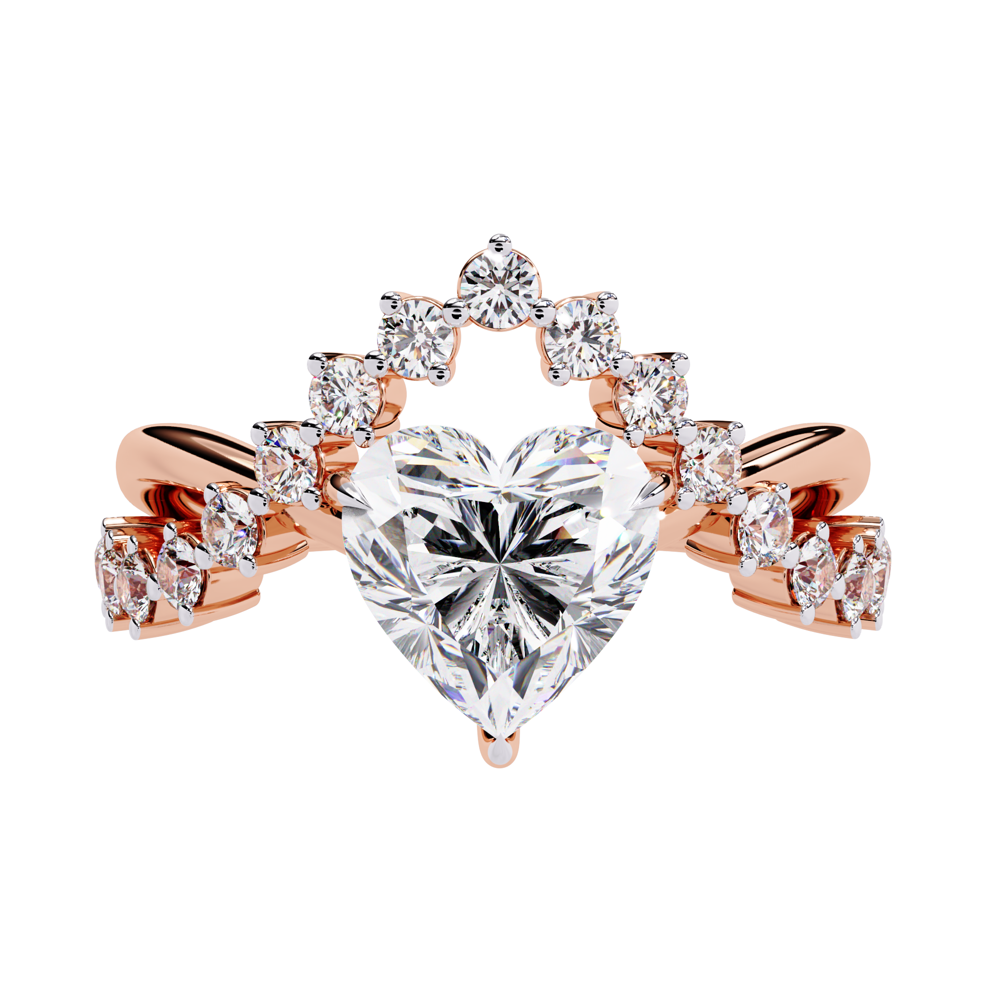 Atyanta | 2.00 carat Heart With Unique Design Lab Grown Diamond Ring