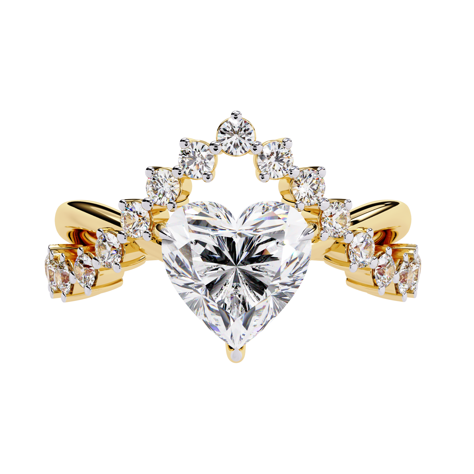 Atyanta | 2.00 carat Heart With Unique Design Lab Grown Diamond Ring