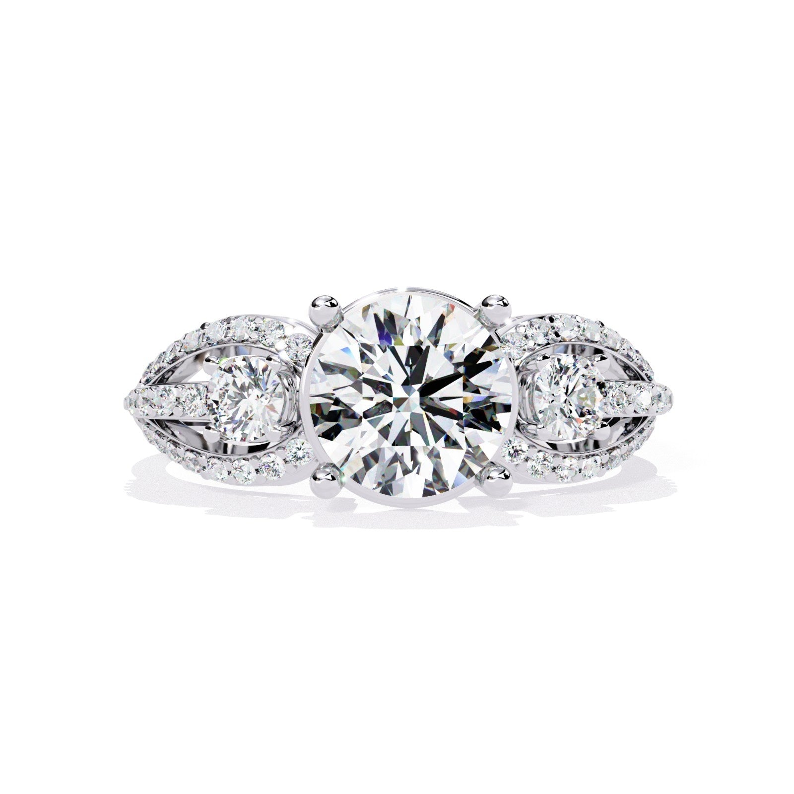 Pure Radiance Round CVD Diamond Ring | ATYANTA JEWELS
