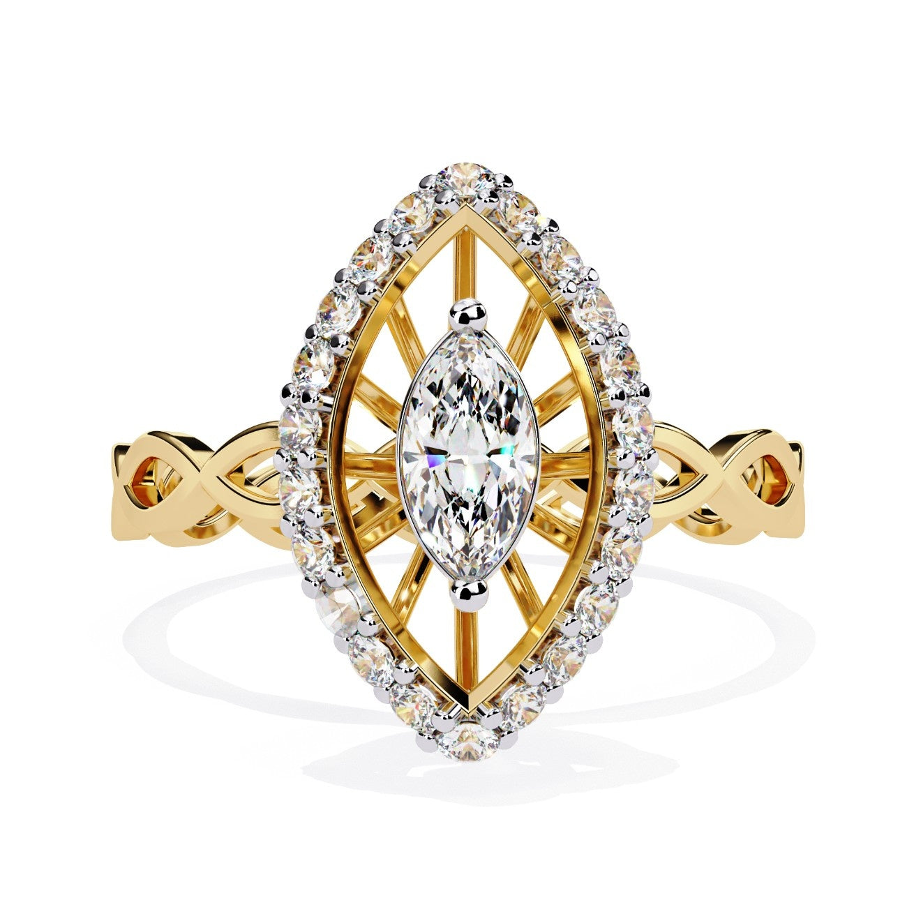 0.30 POINTER MARQUISE SHAPE DIAMOND RING | ATYANTA JEWELS