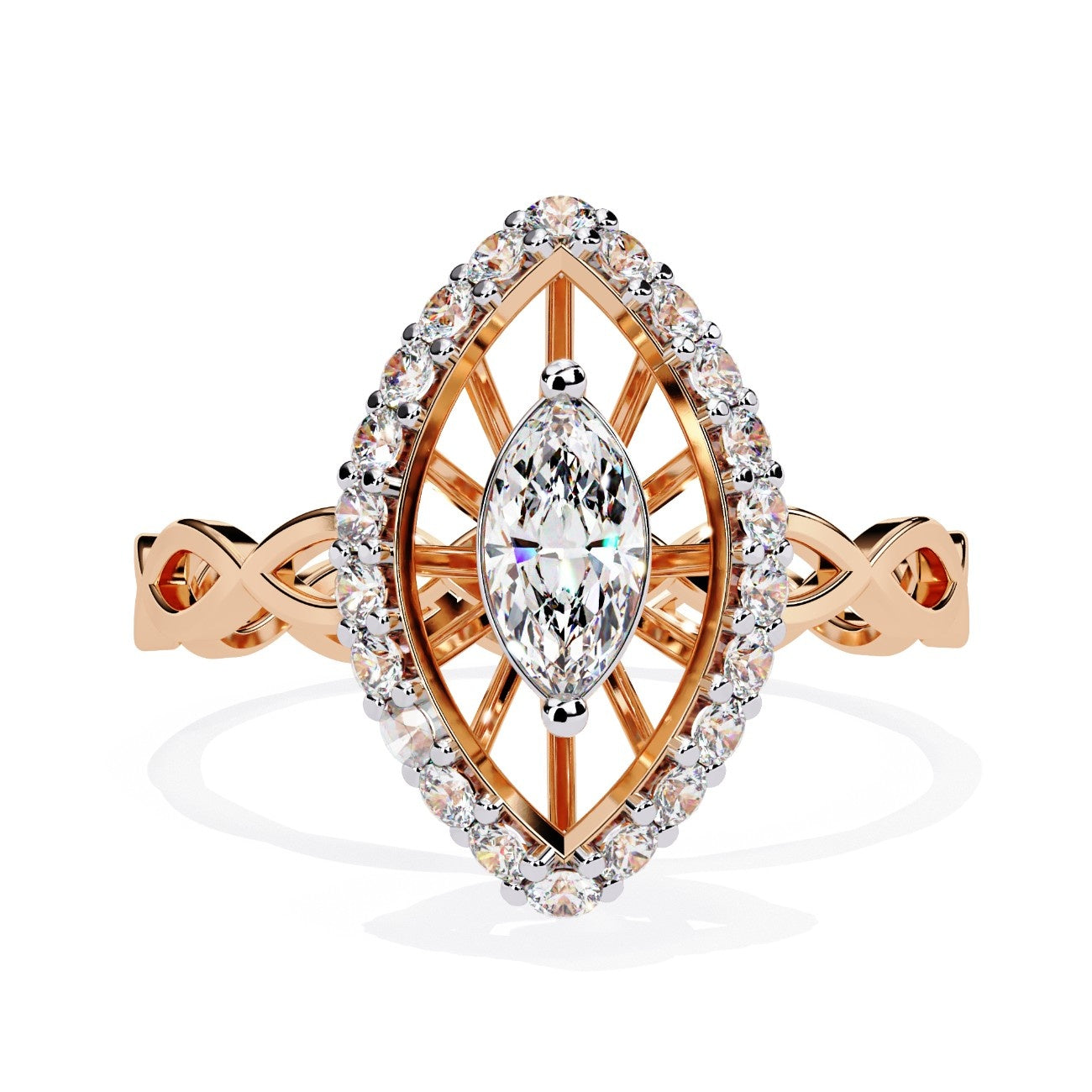 0.30 POINTER MARQUISE SHAPE DIAMOND RING | ATYANTA JEWELS