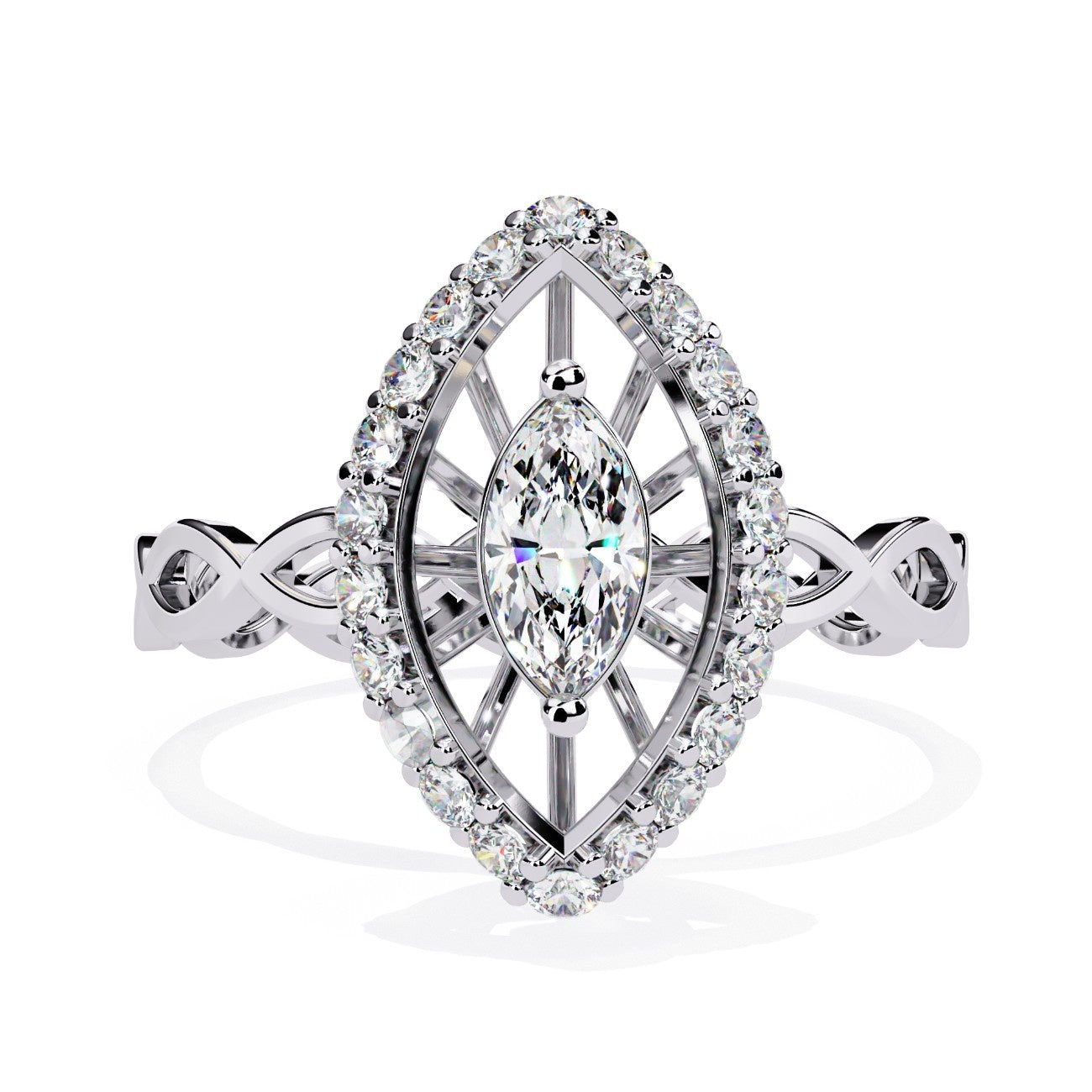 0.30 POINTER MARQUISE SHAPE DIAMOND RING | ATYANTA JEWELS