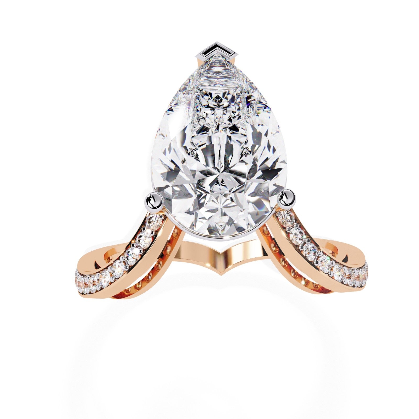 3 CARAT PEAR SHAPE ENGAGEMENT DIAMOND RING | ATYANTA JEWELS