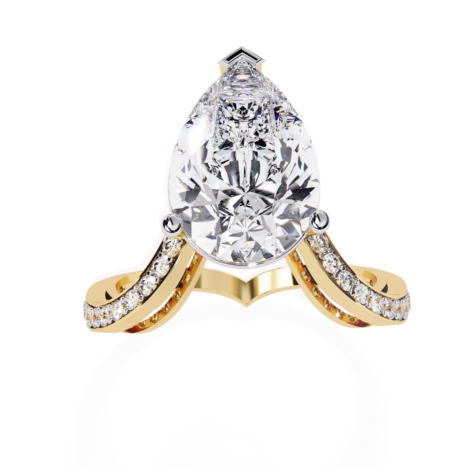 3 CARAT PEAR SHAPE ENGAGEMENT DIAMOND RING | ATYANTA JEWELS