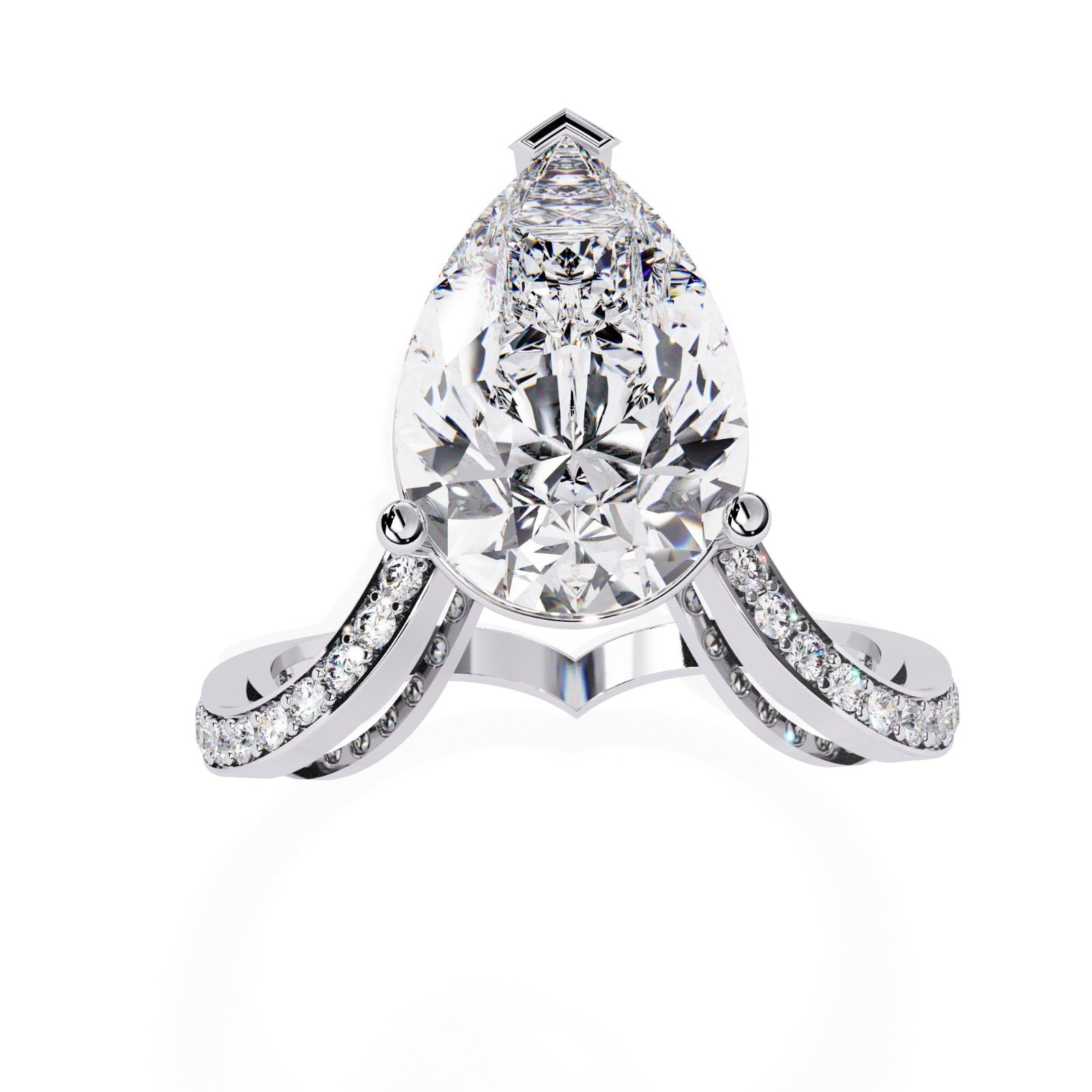 3 CARAT PEAR SHAPE ENGAGEMENT DIAMOND RING | ATYANTA JEWELS
