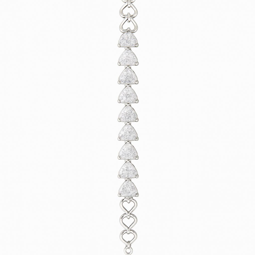 0.20 Pointer Each Heart Shape Lab Grown Diamond Bracelet