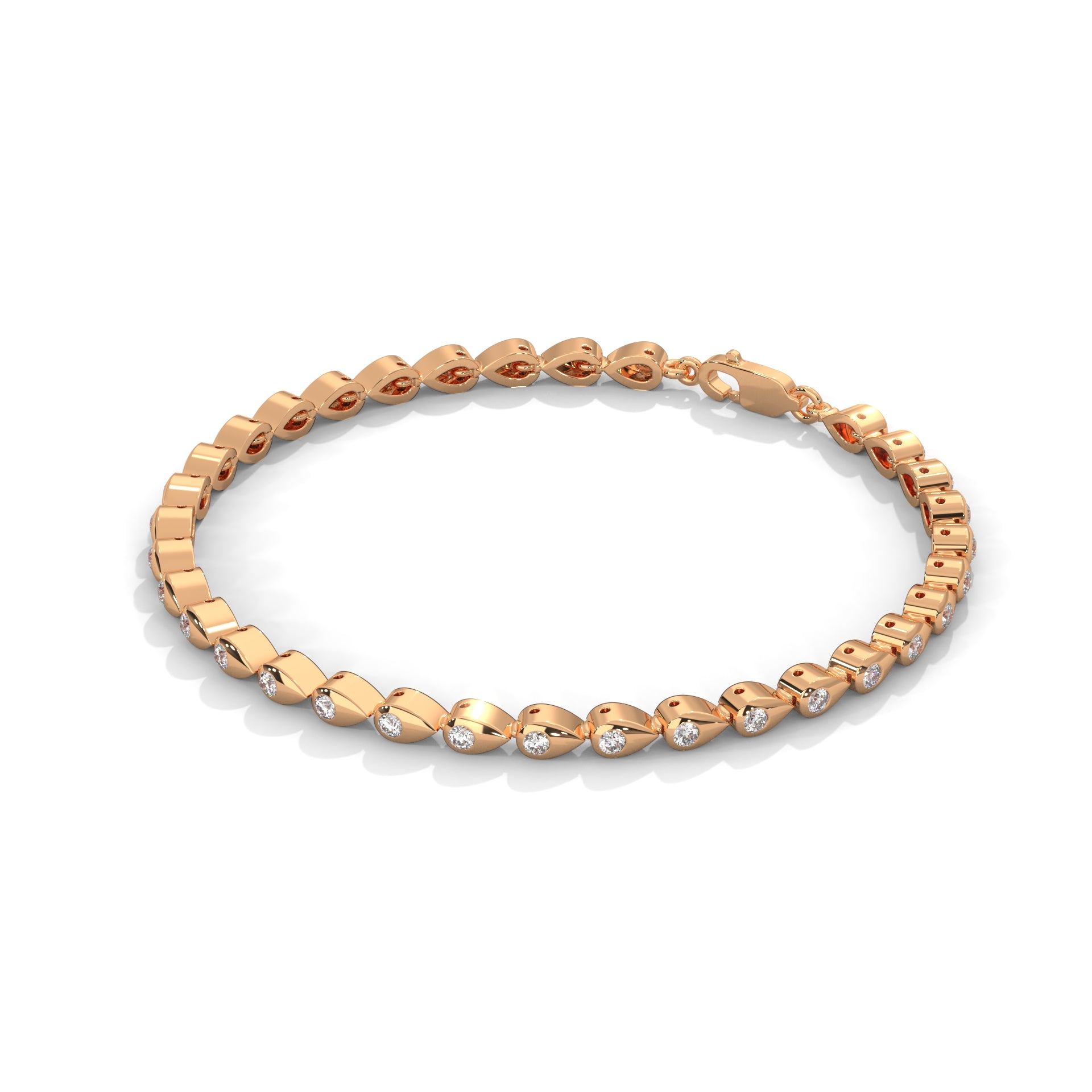 The Weston Round unique Style Flus Tennis Bracelet