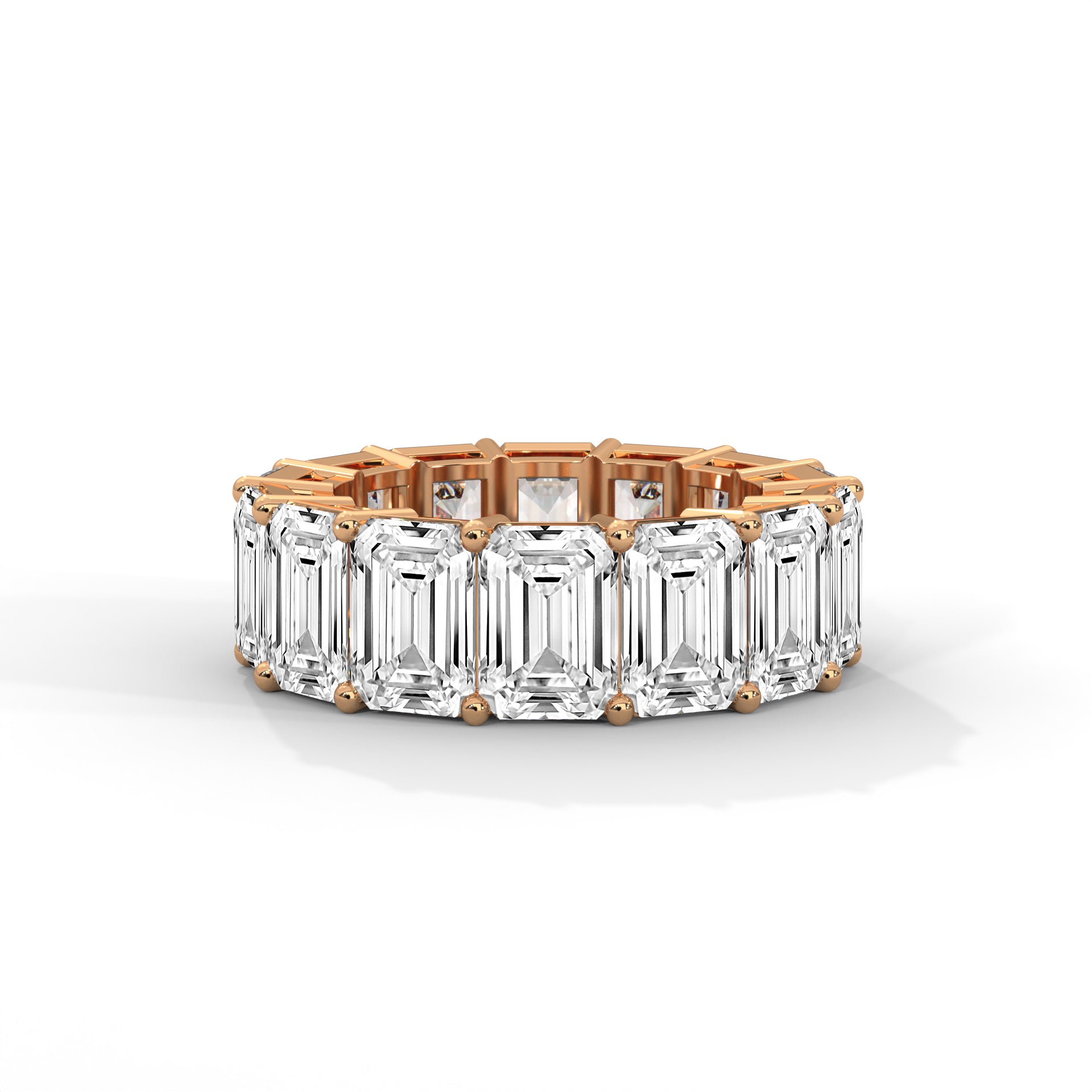 EMERALD SHAPE ETERNITY RING